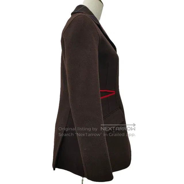 Hermes Hermes Burgundy Cashmere Coat Size XXS / US 00 / IT 34 - 3 Thumbnail