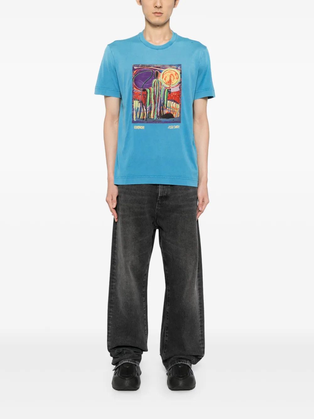 Givenchy x Josh Smith Blue Reaper Patch Logo T-Shirt Size US XXL / EU 58 / 5 - 3 Thumbnail