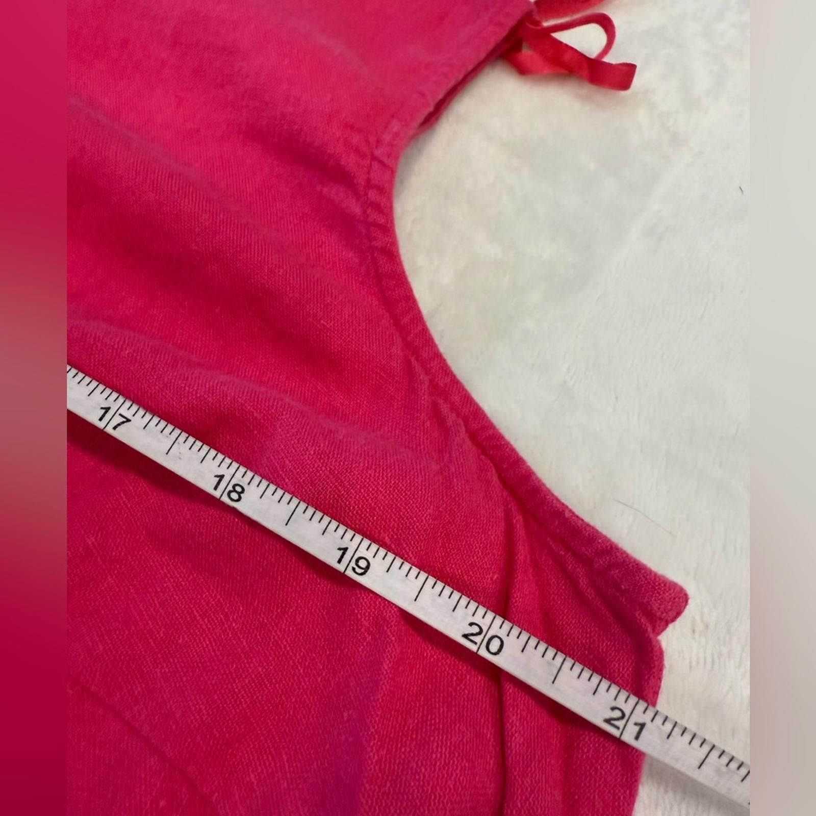 Other Dark pink sleeveless maxi dress embroidered fish beads 16W Size XXL / US 16-18 / IT 52-54 - 8 Thumbnail