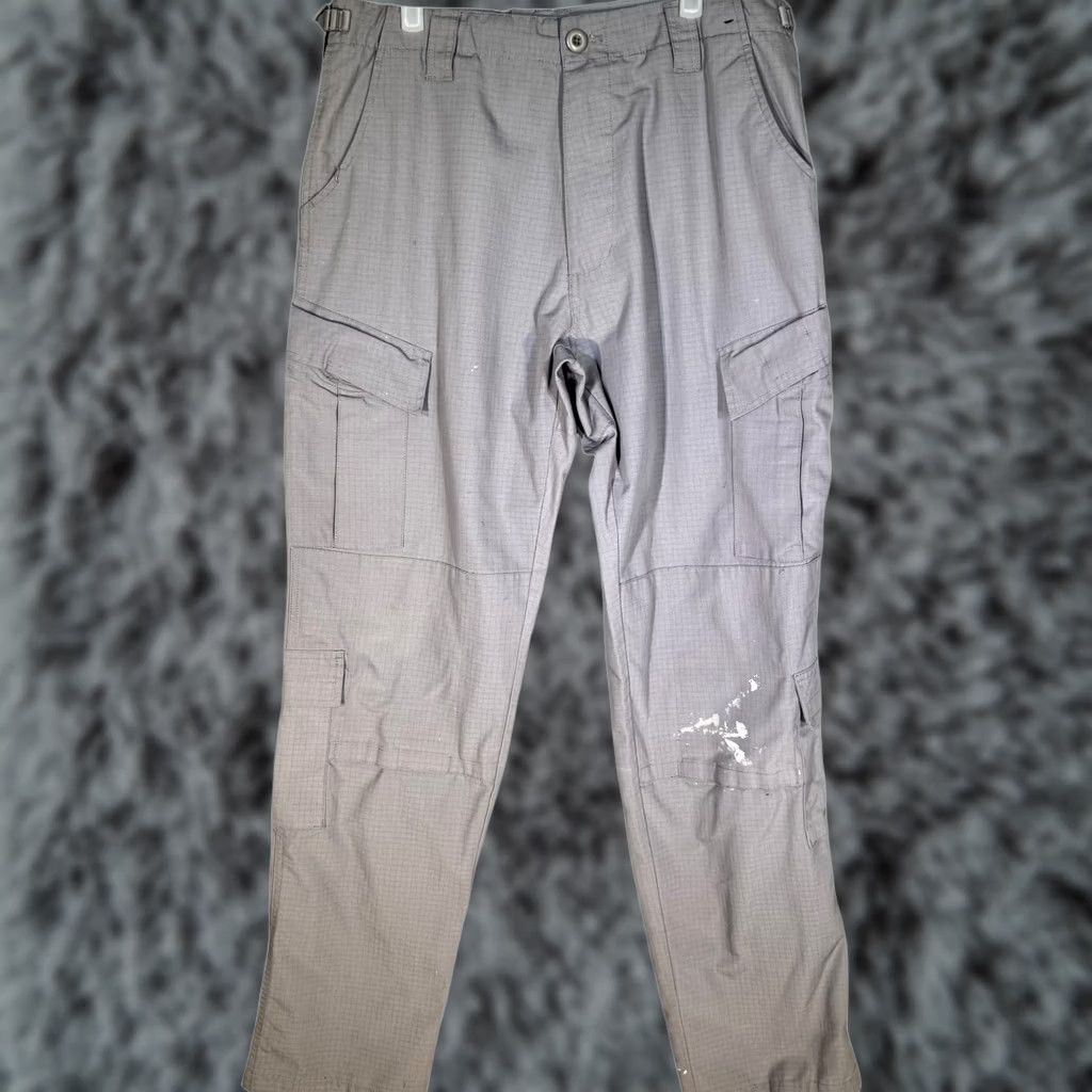 Vintage CQR Ripstop Tactical Cargo Pants Mens Medium Long Gray Workwear Utility Hiking Size US 31 - 1 Thumbnail