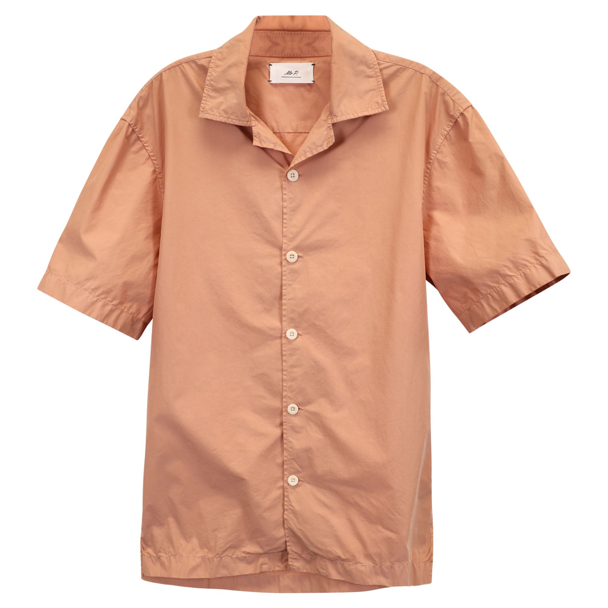 Mr P. Mr. P Camp Collar Garment-Dyed Shirt in Coral Cotton Size US L / EU 52-54 / 3 - 1 Thumbnail