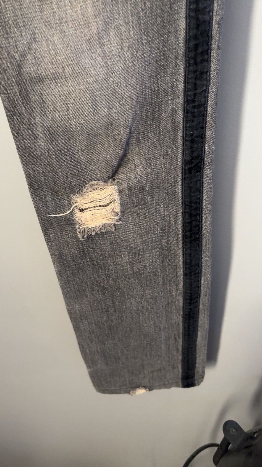 Undercover Undercover AW02 Witches Cell Division Velour Strip Jeans Size US 29 - 7 Thumbnail