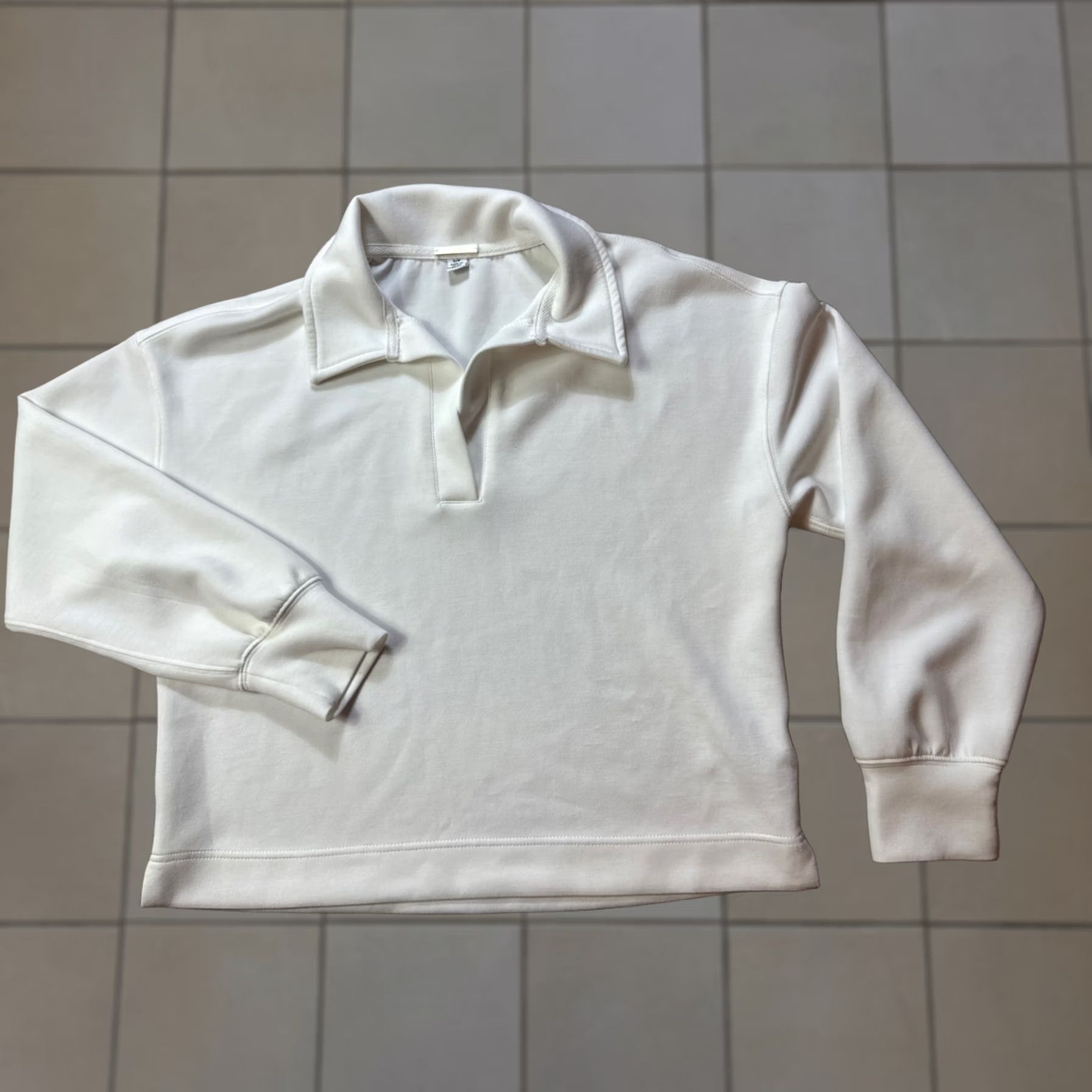 Vintage VINTAGE M. Magaschoni Shirt Womens Small White Collared Cuffed Pullover Sweater Size S / US 4 / IT 40 - 1 Thumbnail