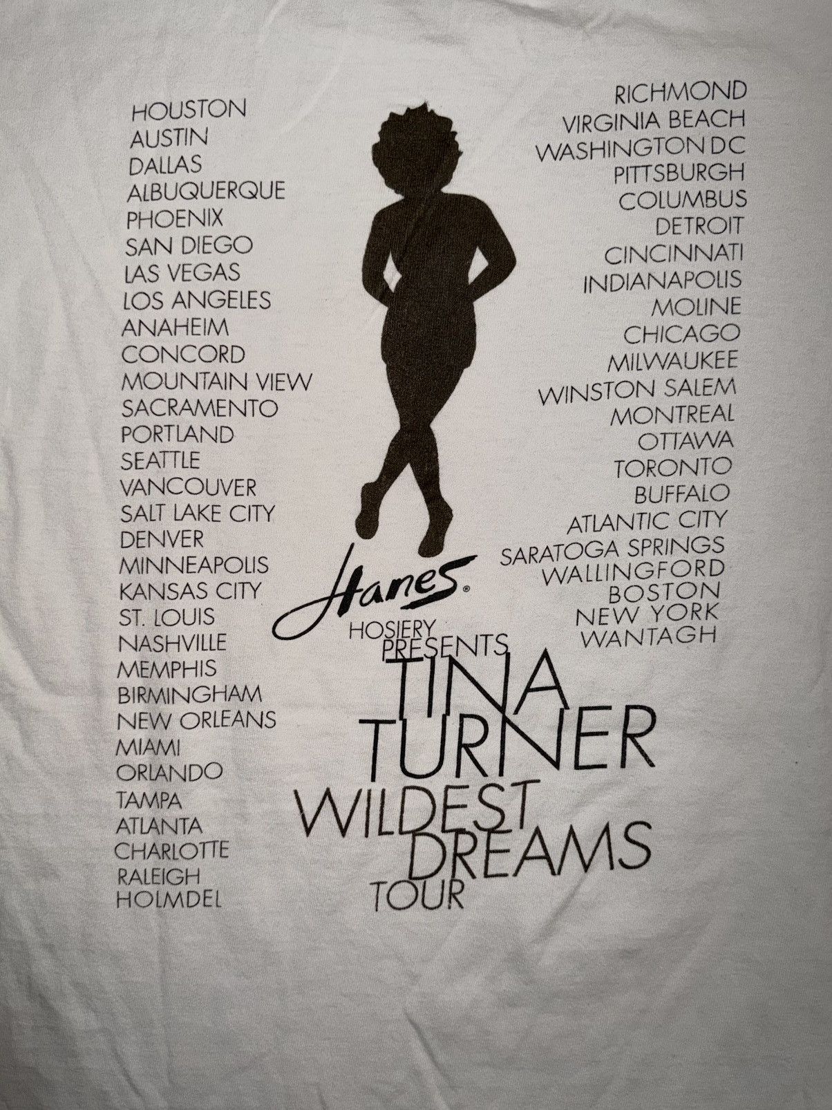 Hanes Vintage 90s Tina Turner Wildest Dream Tour T-Shirt Size US L / EU 52-54 / 3 - 4 Thumbnail