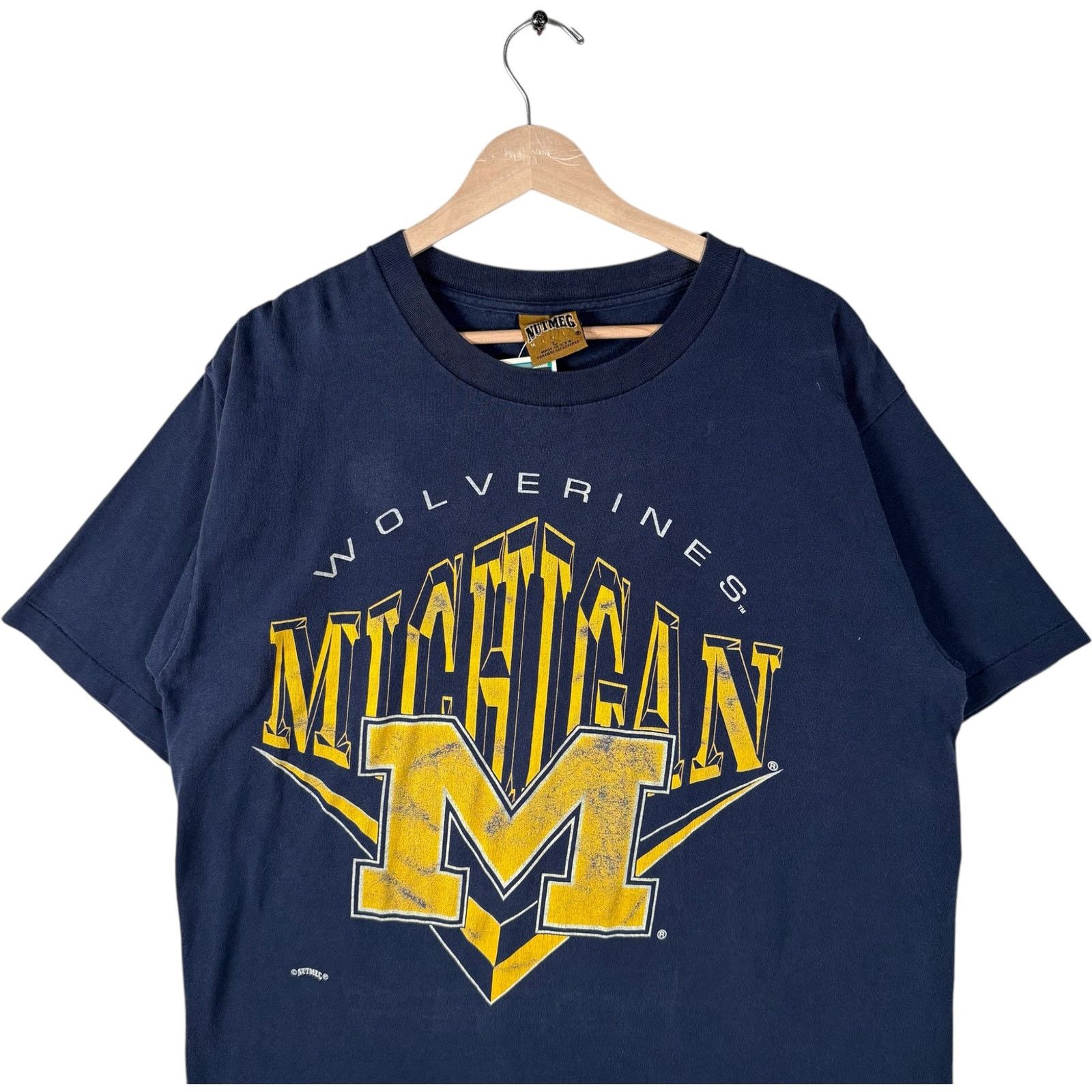 Nutmeg VTG Nutmeg University Of Michigan Wolverines Tee 90s L Size US L / EU 52-54 / 3 - 2 Thumbnail