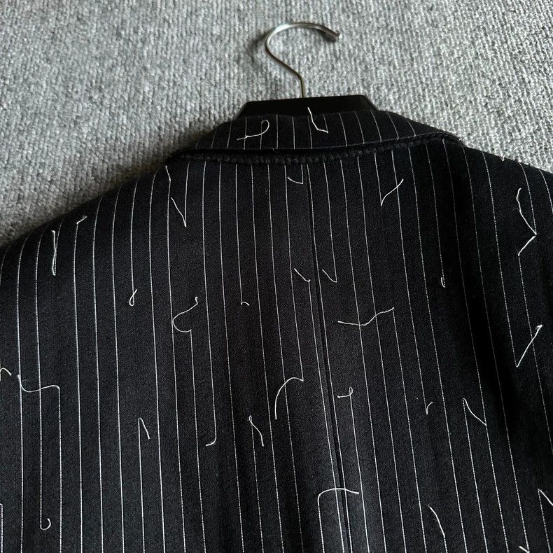 Dior Dior Black striped wool suit with broken lines and floatin Size US S / EU 44-46 / 1 - 5 Thumbnail
