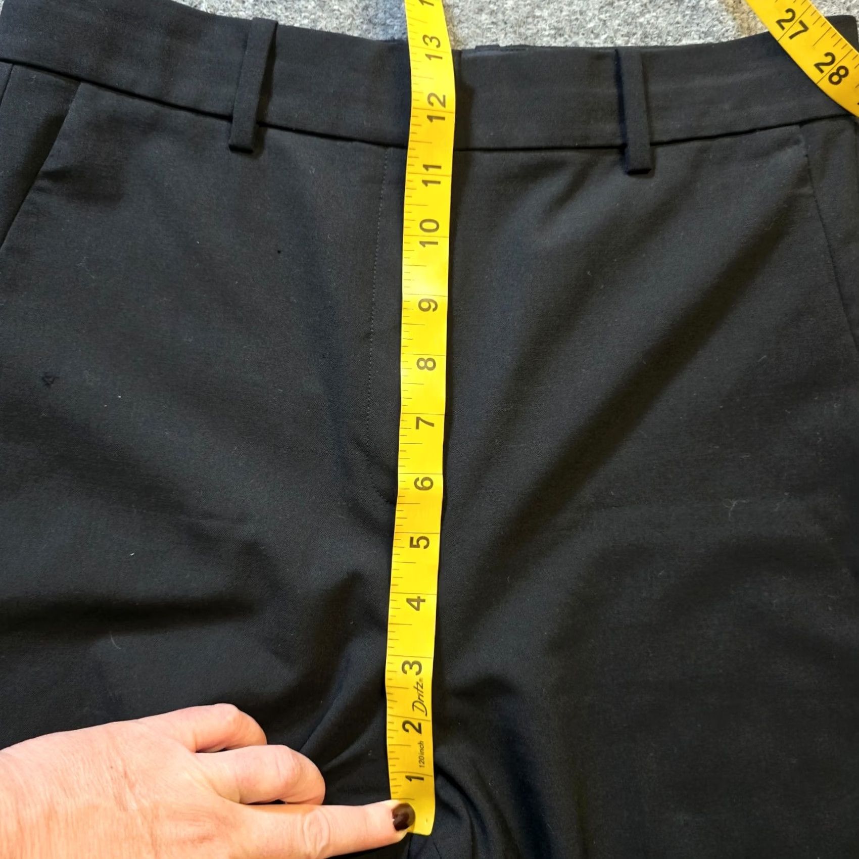 Theory Theory Pants Womens Size 6 Black Straight Leg Flat Front Career Casual Dress Pants Size 28" / US 6 / IT 42 - 6 Thumbnail