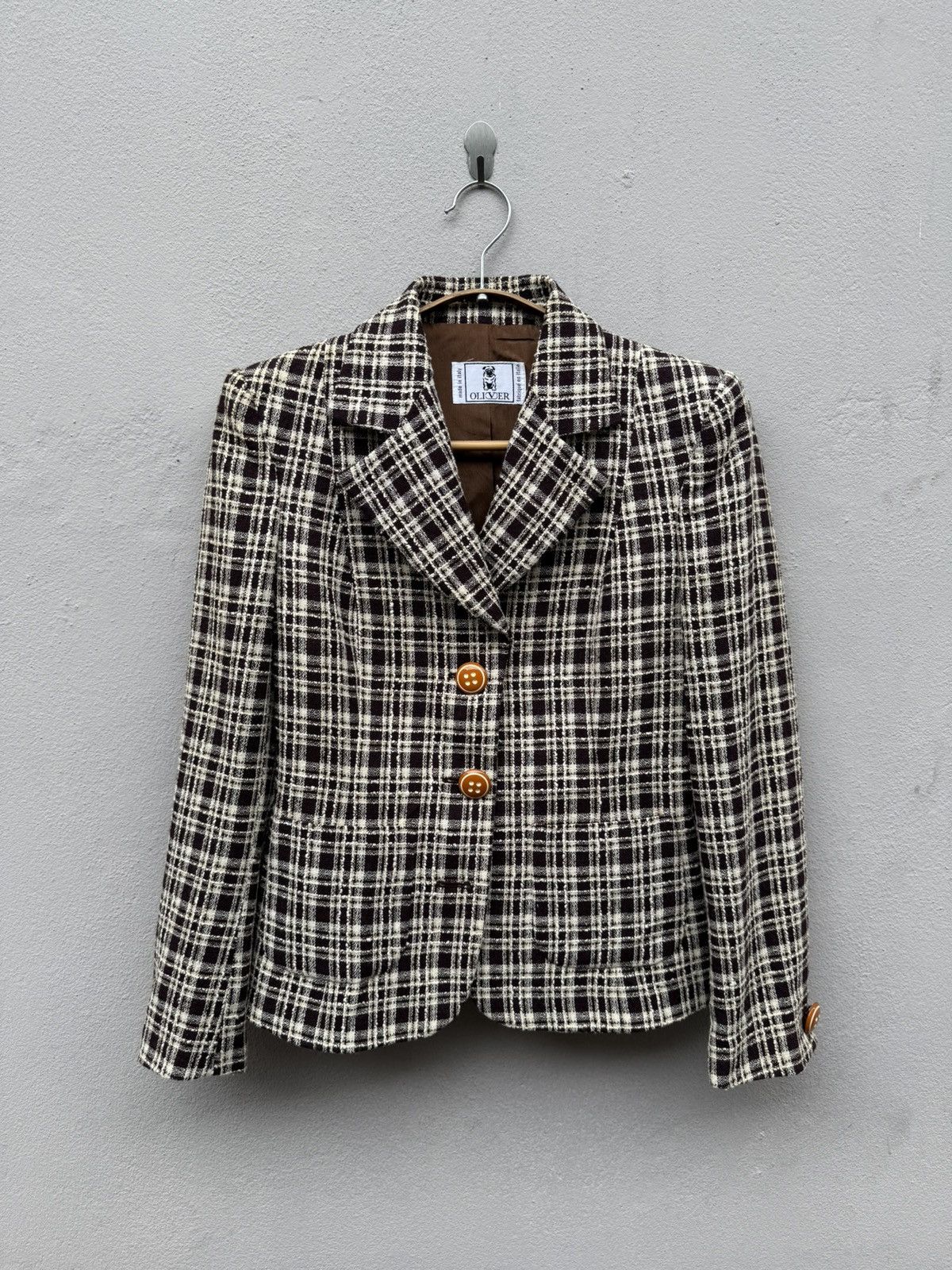 Valentino VALENTINO Double Collar Tweed Dice 🎲 Button Blazer Jacket Size M / US 6-8 / IT 42-44 - 1 Thumbnail