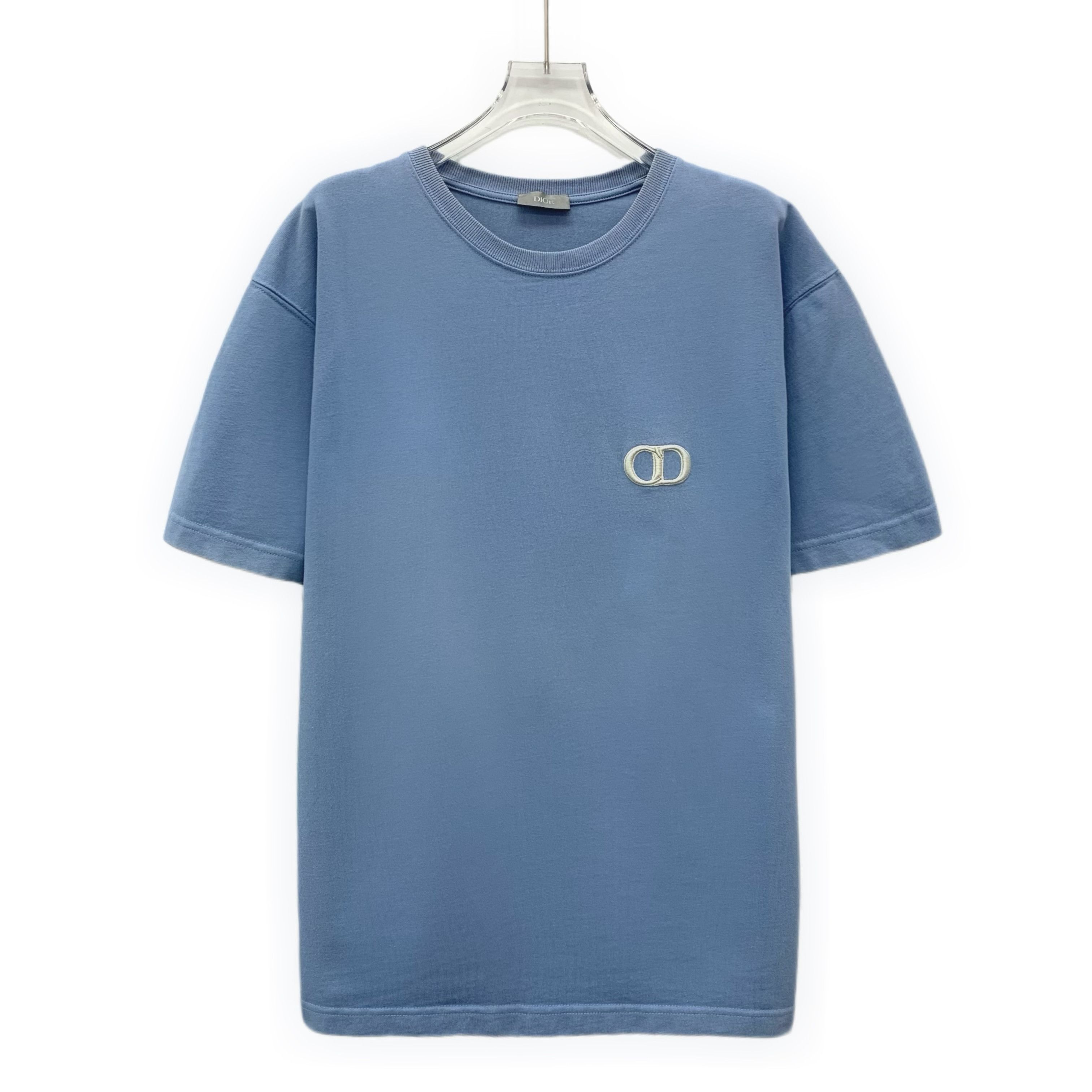 Dior Dior CD Logo Embroidered T-Shirt Blue (L) Size US L / EU 52-54 / 3 - 1 Thumbnail