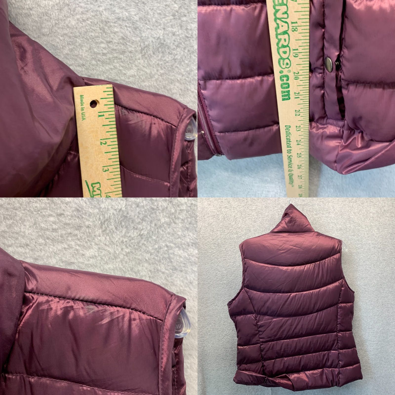Liz Claiborne Liz Claiborne Vest Womens Large Red Down Puffer Zip Full Zip Sleeveless Quilted Snaps 80s 90s Classic Size L / US 10 / IT 46 - 9 Thumbnail