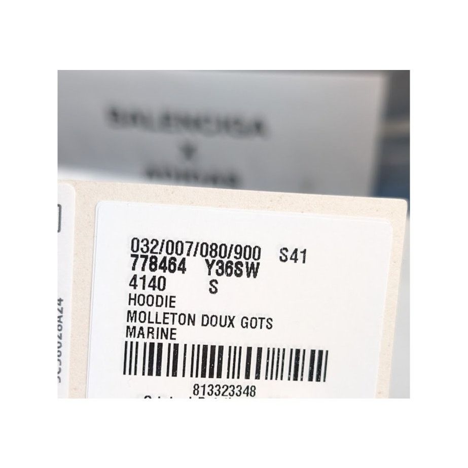 Saint Laurent Paris o1rshd1 Molleton Doux Gots Hoodie In Marine Size US S / EU 44-46 / 1 - 14 Thumbnail