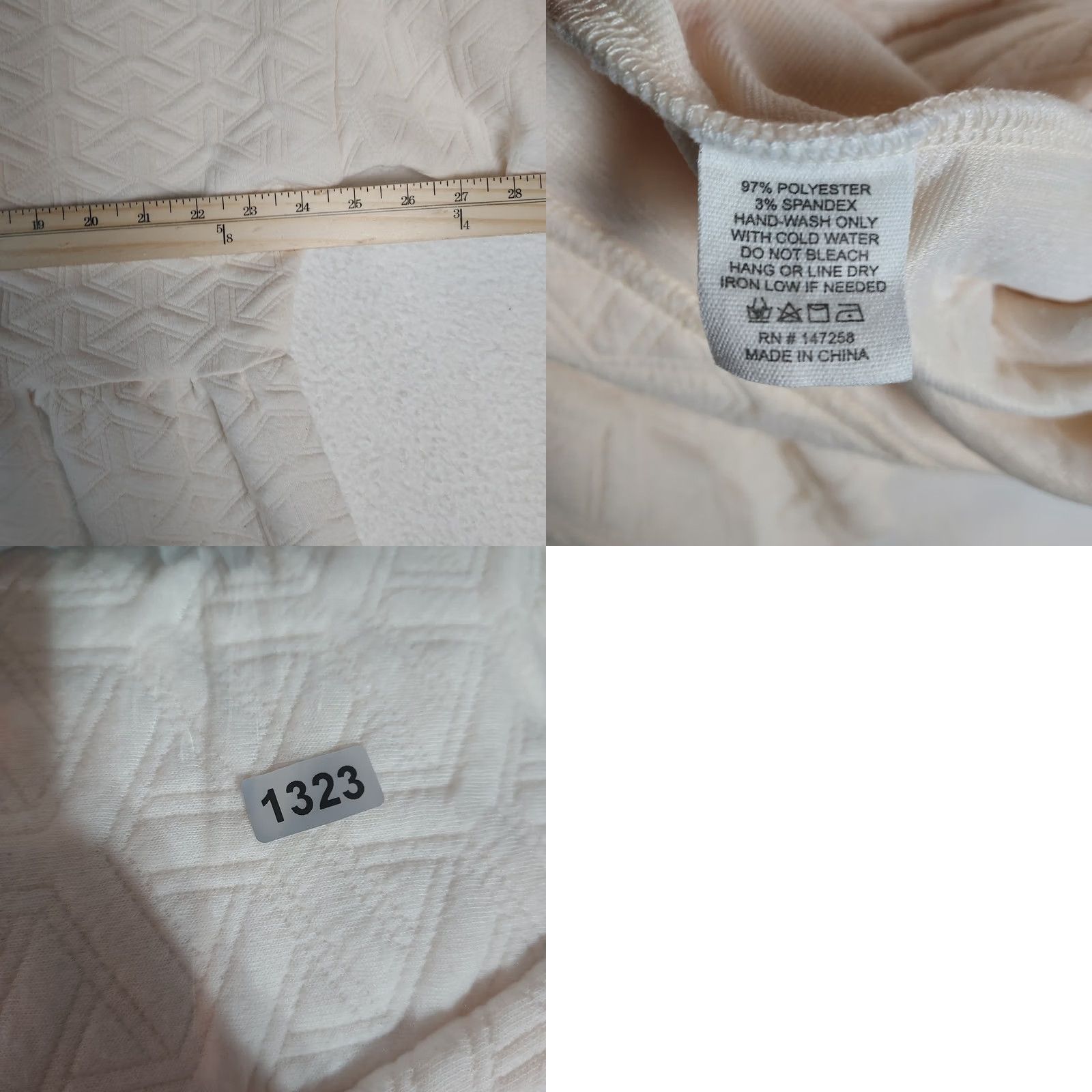 Vintage Simply Southern Blouse Tunic Women’s Large Ivory Quilted Balloon Sleeve Pullover Round Neck Casual Top Size L / US 10 / IT 46 - 8 Thumbnail