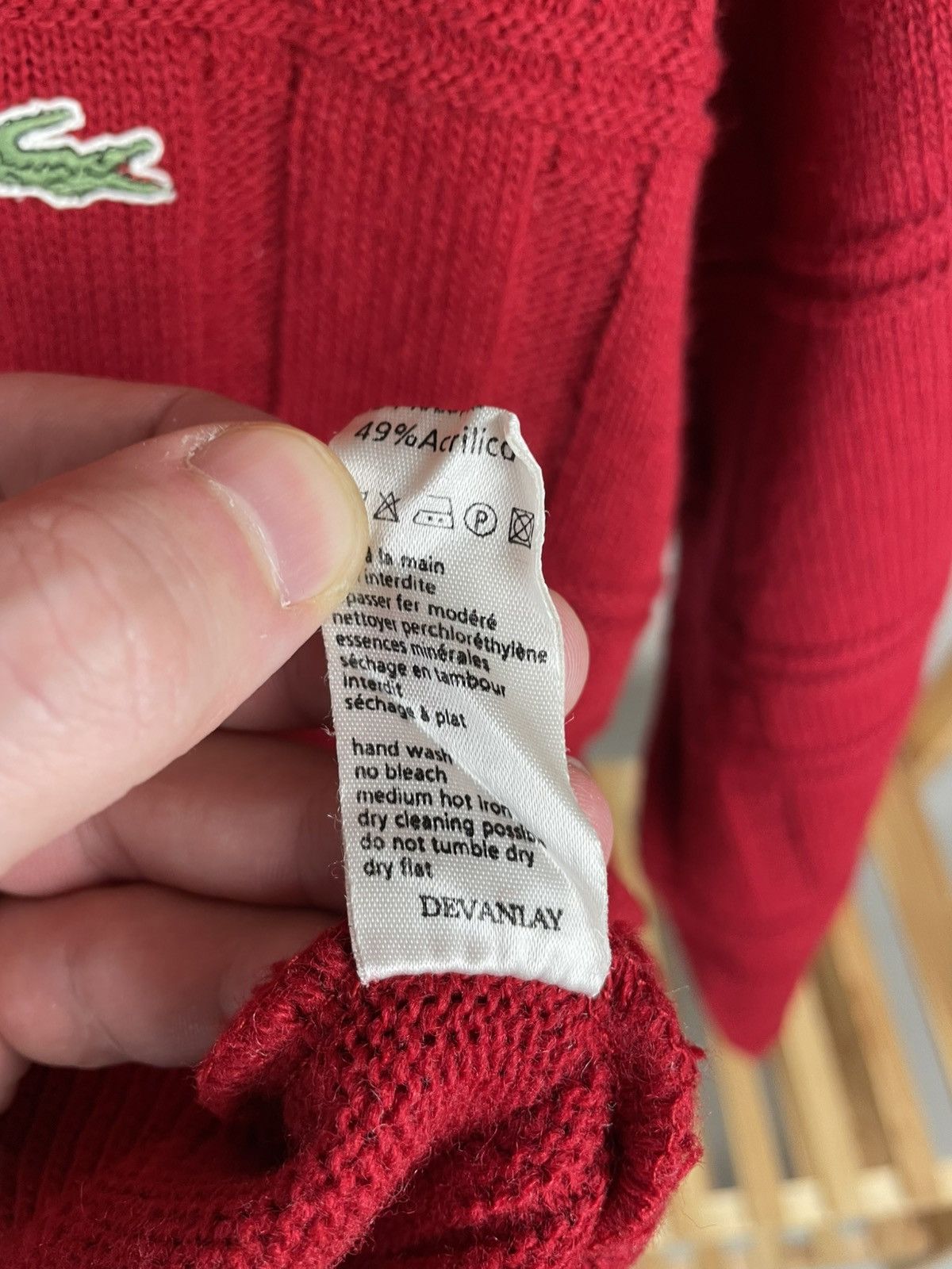 Designer × Lacoste × Vintage Lacoste vintage wool sweater crewneck 90’s y2k Size US L / EU 52-54 / 3 - 8 Thumbnail