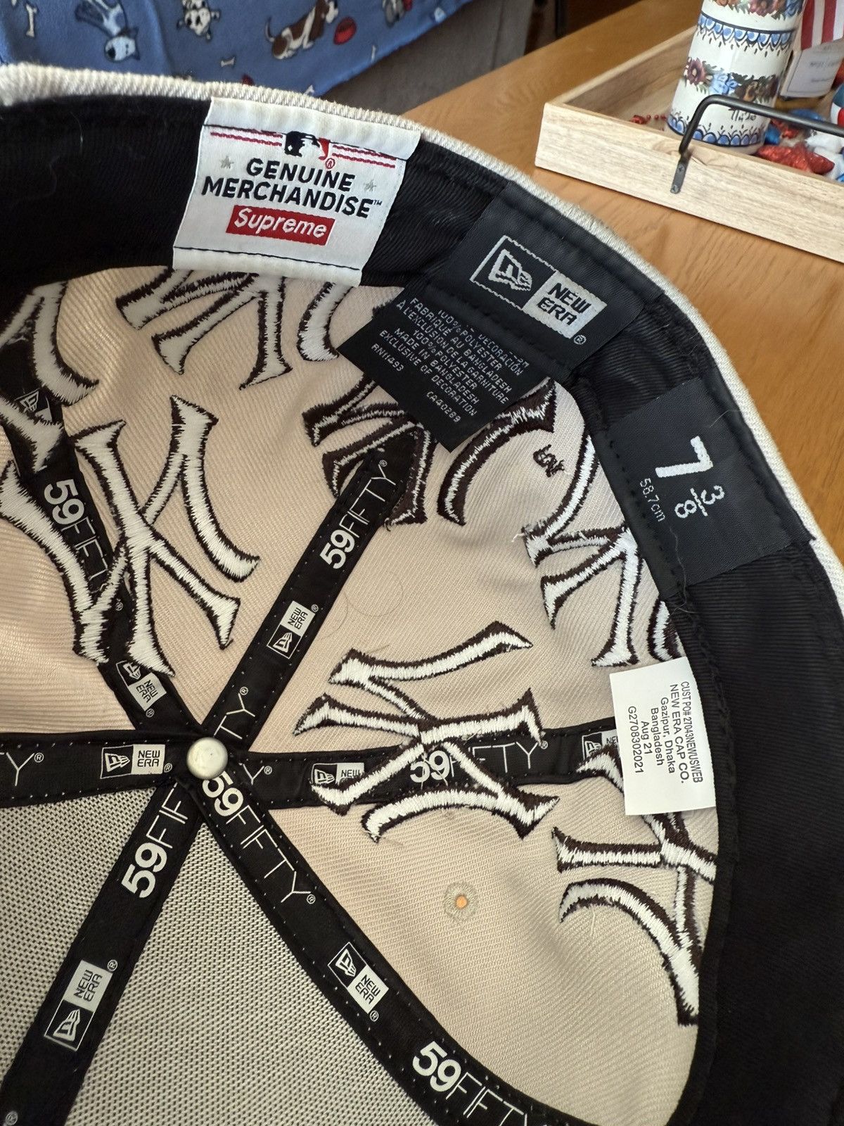 Supreme Supreme x New York Box Logo New Era Tan Size ONE SIZE - 6 Thumbnail