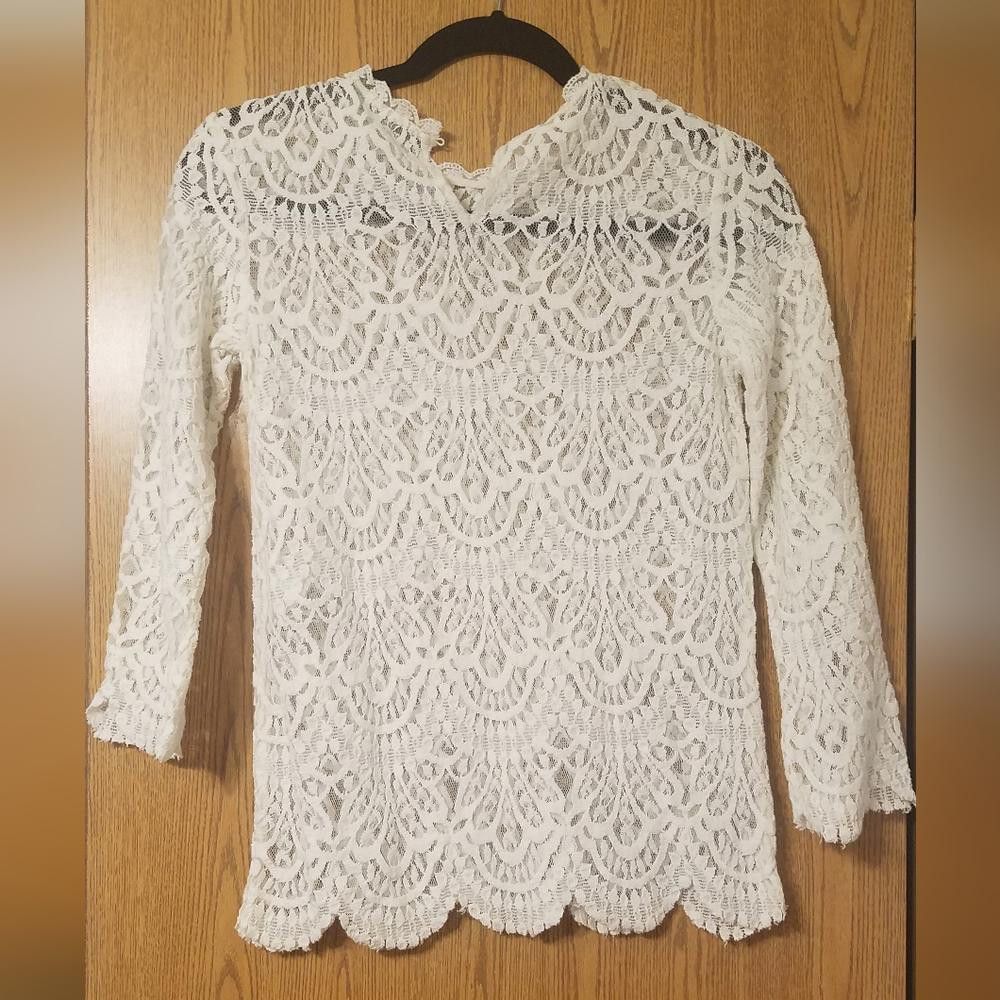 Zara Zara White Blouse Size Small Size S / US 4 / IT 40 - 2 Thumbnail