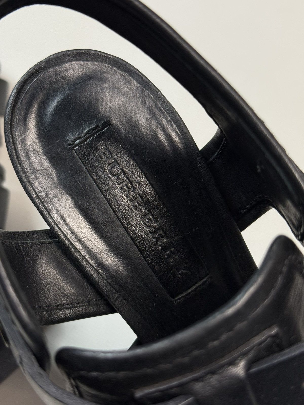 Burberry Burberry Black Leather Strappy Stiletto Buckle Heels Shoes Size US 10 / IT 40 - 19 Thumbnail
