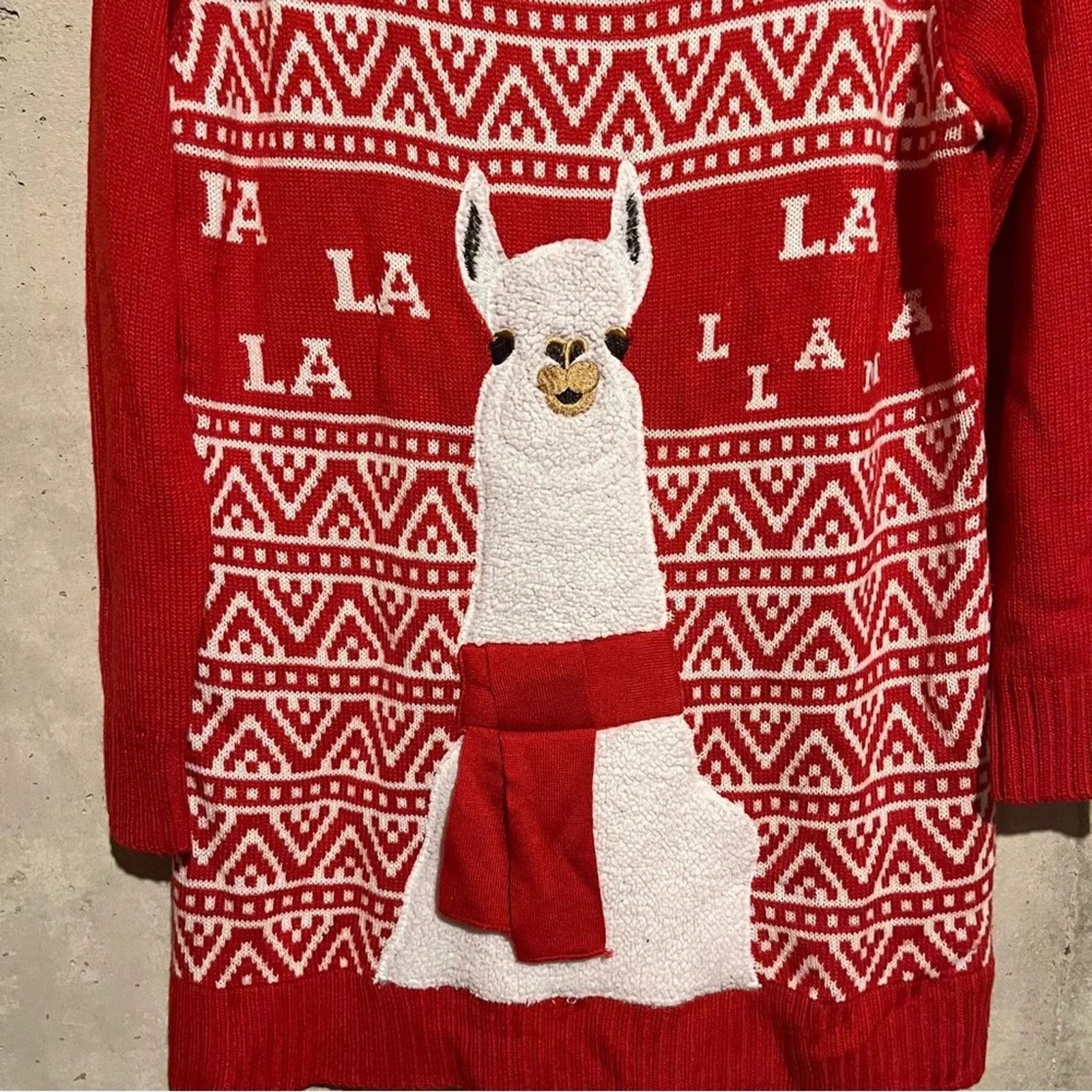 Other Holiday Time Llama Ugly Christmas Sweater Women’s Sz Large Size L / US 10 / IT 46 - 2 Thumbnail