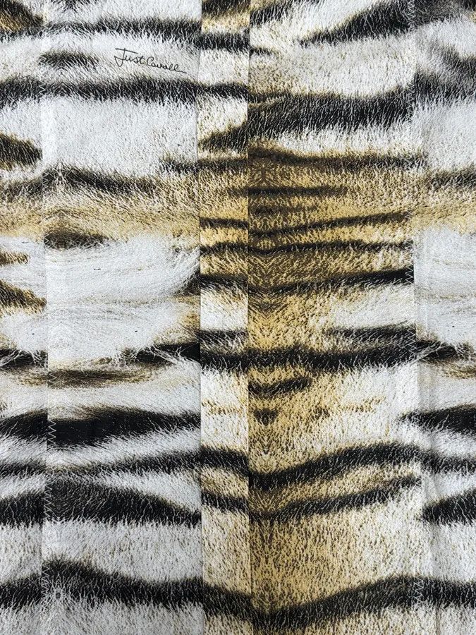Just Cavalli 2000s Cavalli Safari White Savage Shirt Size US M / EU 48-50 / 2 - 9 Thumbnail