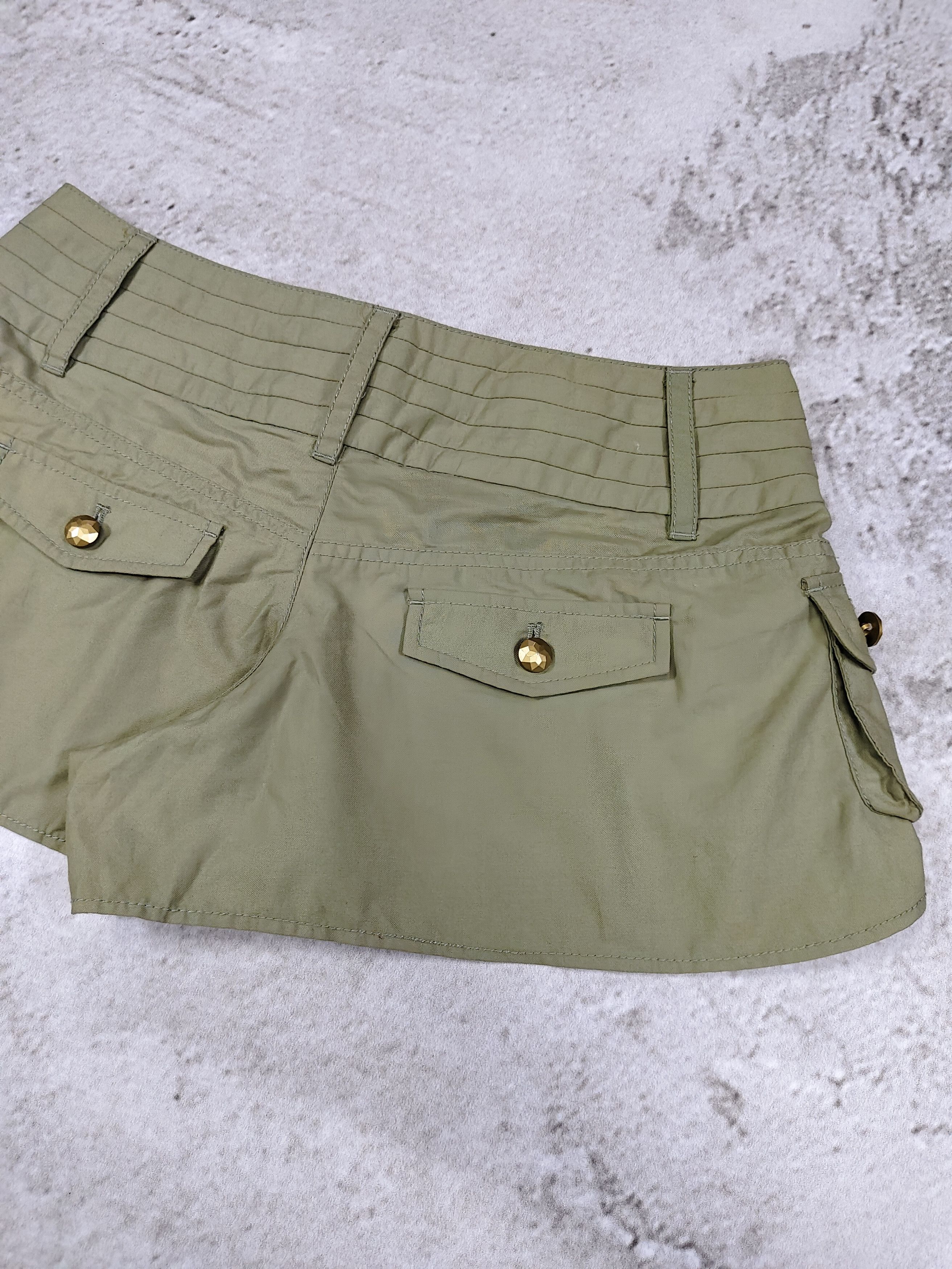 Japanese Brand Spiral Girl🇯🇵 Gal Y2K Casual Military Cargo Mini Shorts Size 29" - 7 Thumbnail