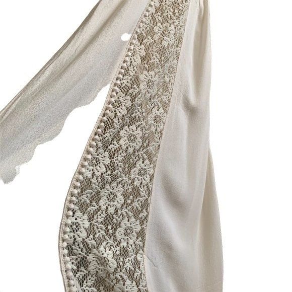 Other Coco + Jamieson Ivory Floral Embroidered Boho Duster Size XS / US 0-2 / IT 36-38 - 11 Thumbnail