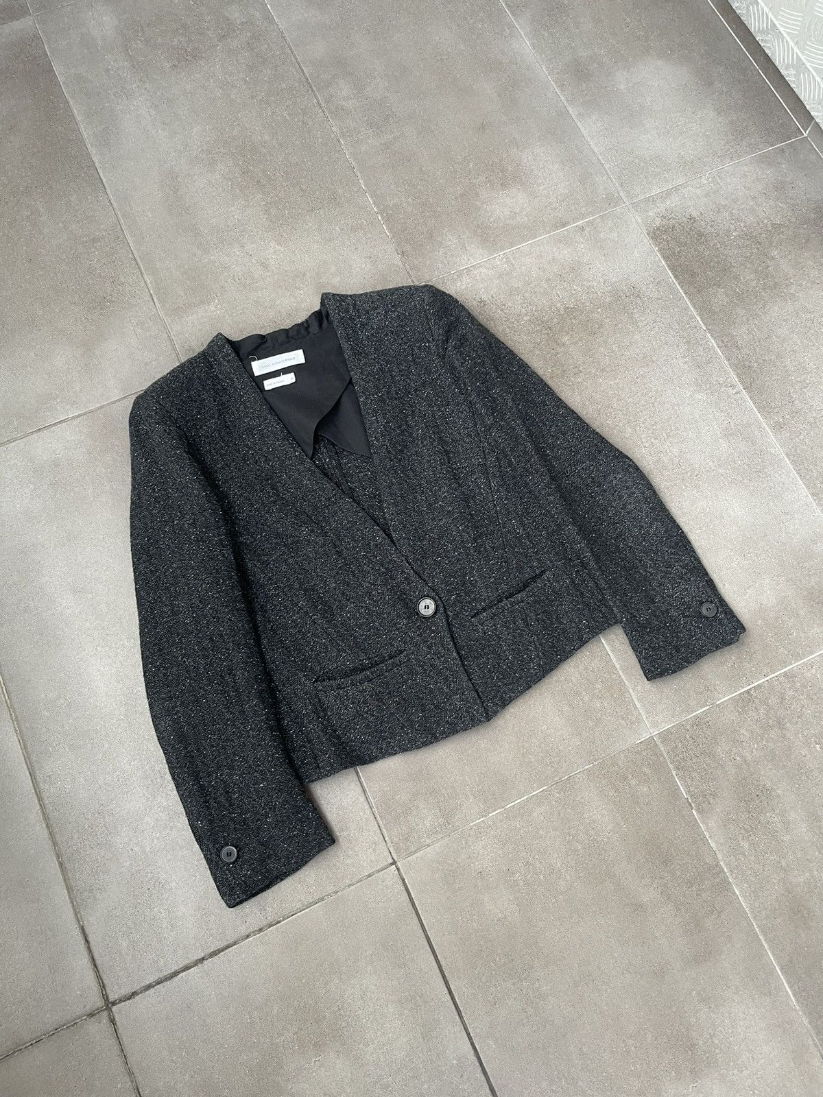 Isabel Marant Isabel Marant Etoile Dark Grey Silk Wool Blazer Jacket Size XS / US 0-2 / IT 36-38 - 3 Thumbnail