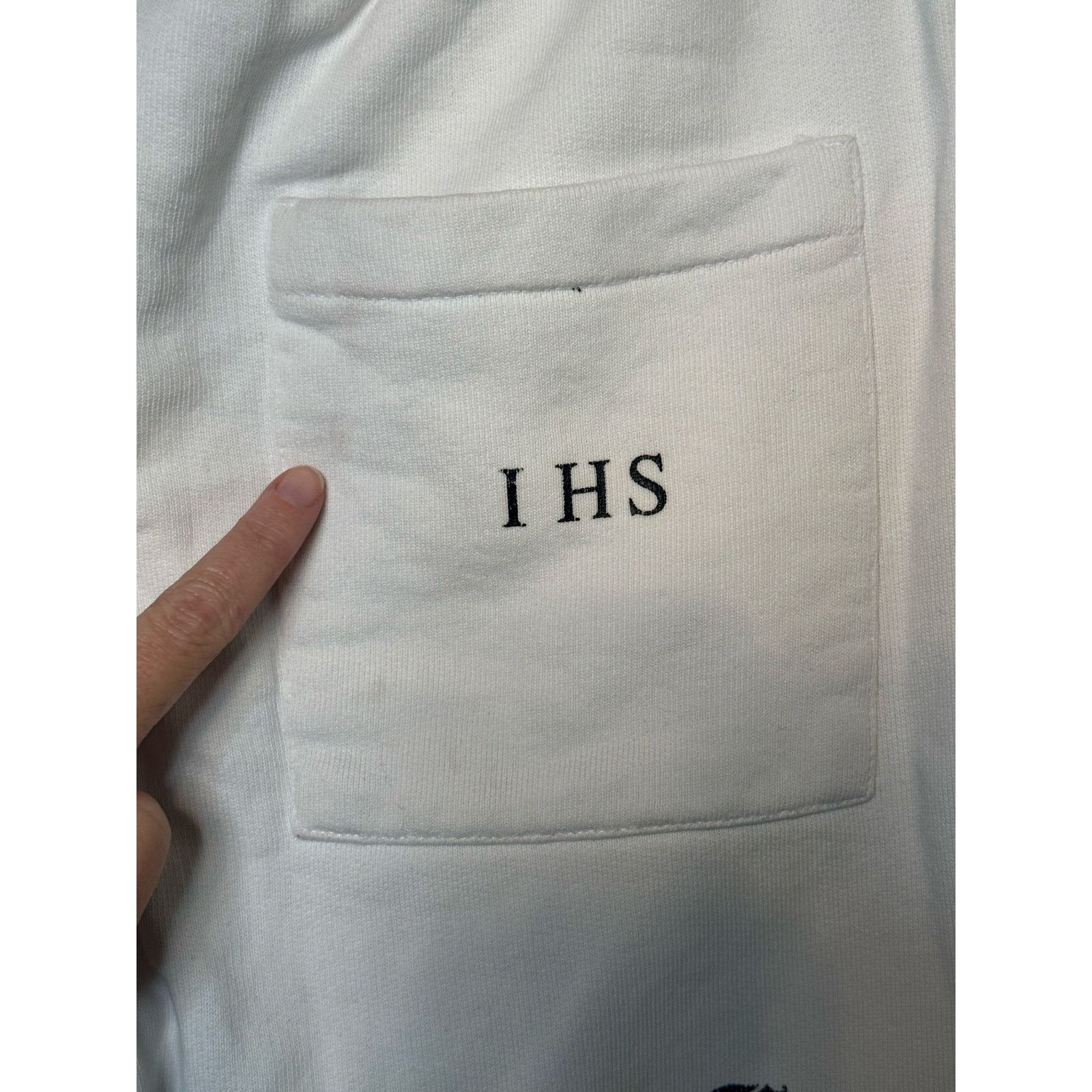 Other IHS Manifesto Graphic White Track Pants S Joggers Cotton Size US 26 / EU 42 - 7 Thumbnail