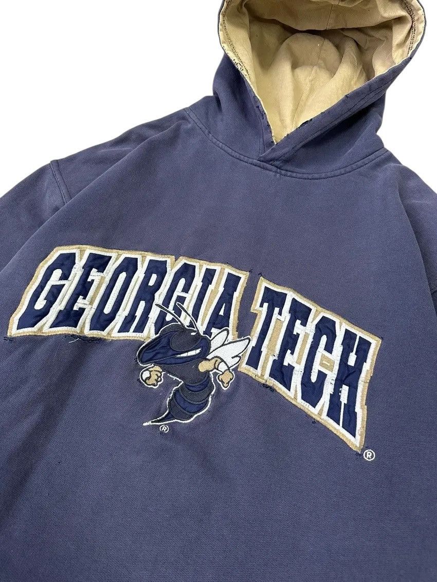 Starter × Vintage Vintage Georgia Tech Starter Distressed Hoodie Size US L / EU 52-54 / 3 - 7 Thumbnail
