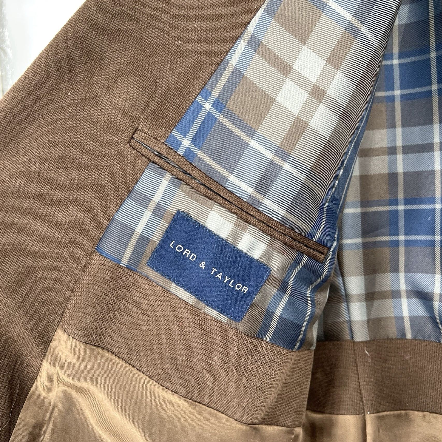 Ralph Lauren Lauren Ralph Lauren Blazer Sport Coat Men Brown 42L Faux Suede Long Solid Single-Breasted 2 Piece Mens Size 42R - 7 Thumbnail