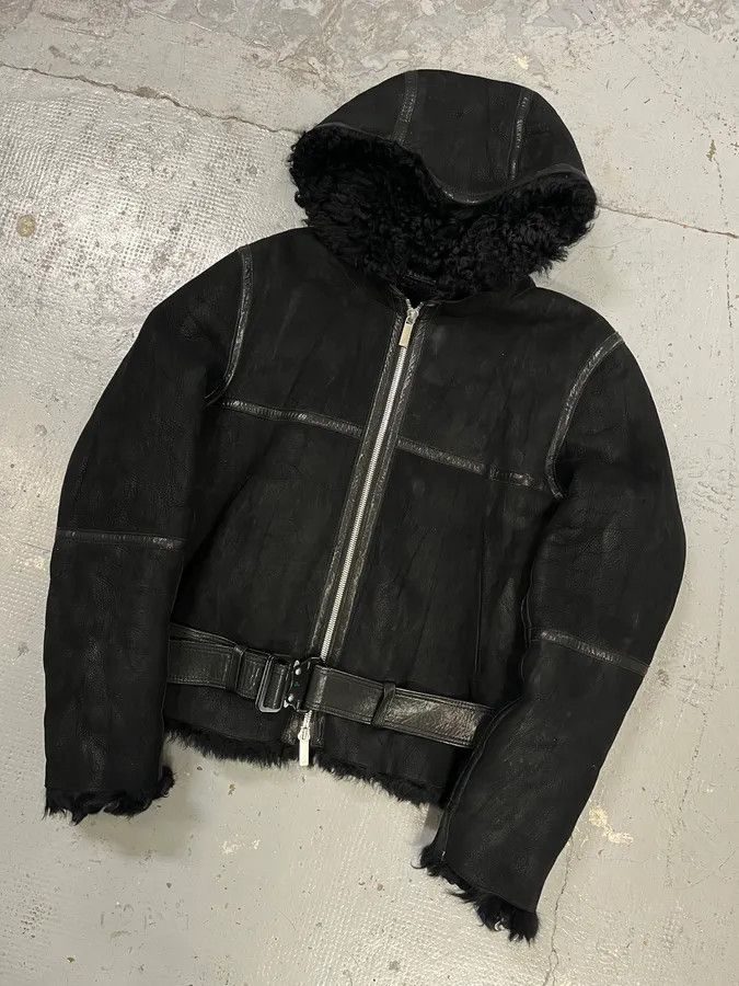 Emporio Armani AW2018 Emporio Armani Fur Collar Black Leather Jacket Size US M / EU 48-50 / 2 - 5 Thumbnail