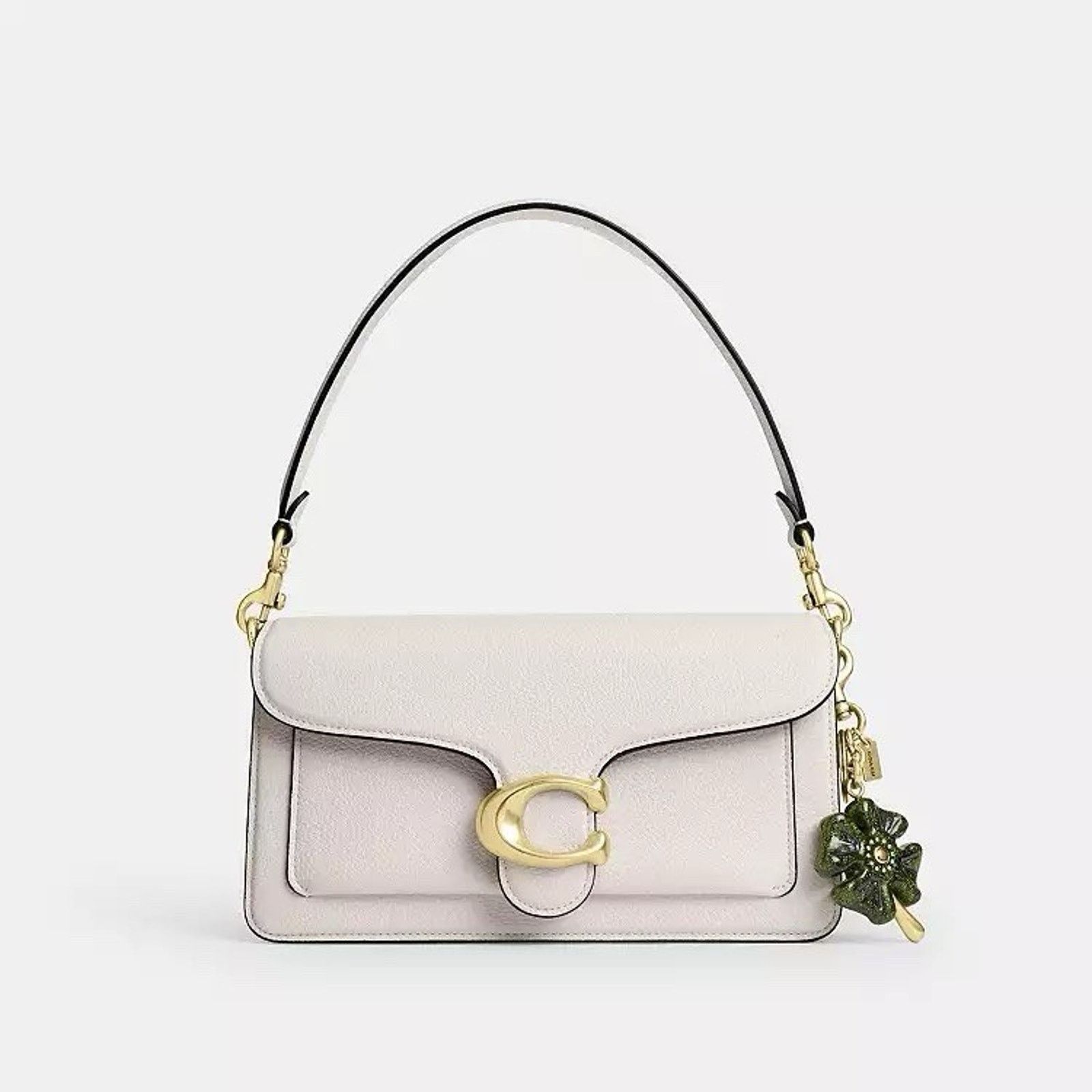 Coach NWT Coach Four Leaf Clover Bag Charm Brass/Green CEA09 Size ONE SIZE - 7 Thumbnail