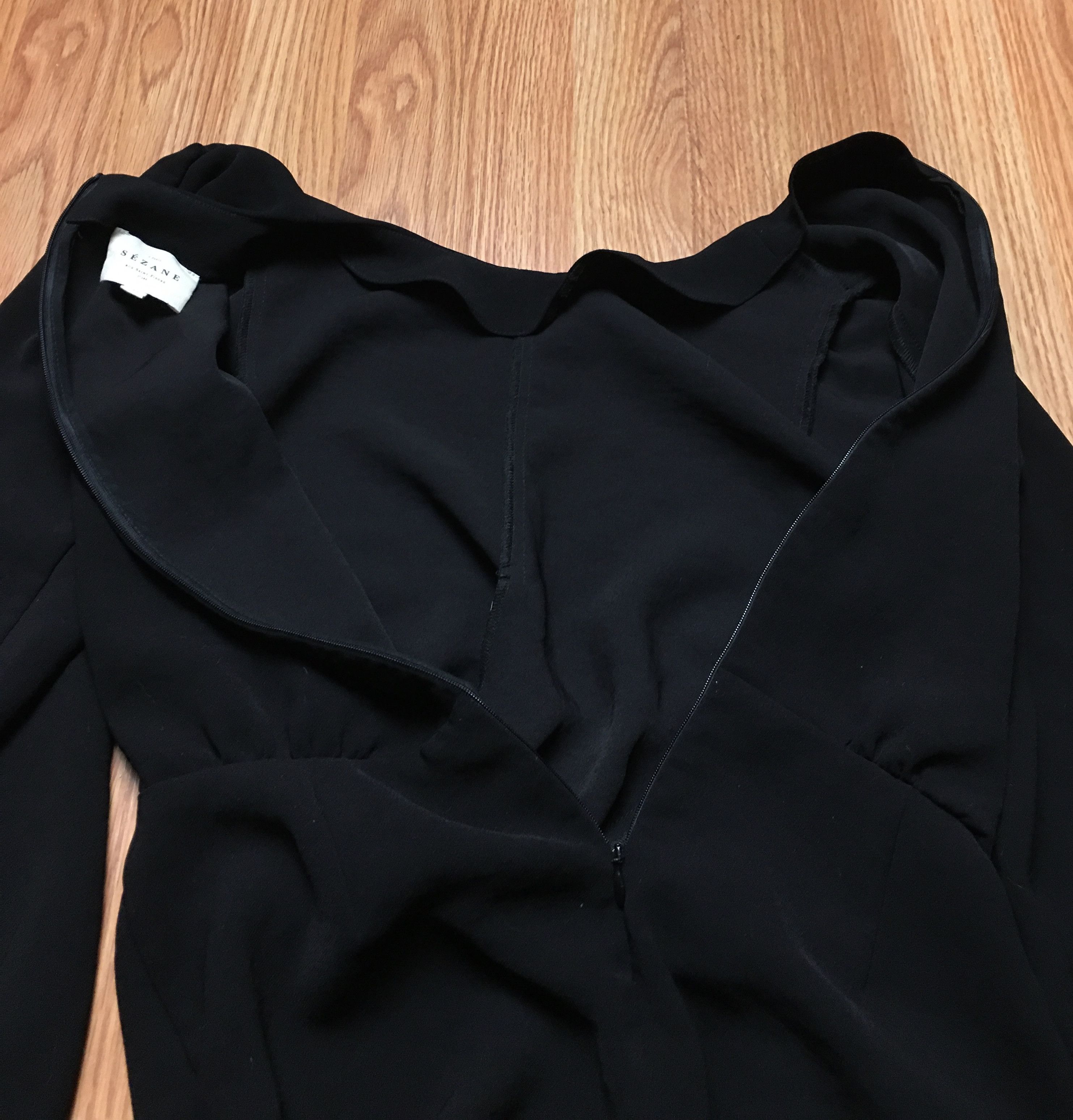 Sezane Sezane Perle Black Design Dress Size EU 34 Size XS / US 0-2 / IT 36-38 - 8 Thumbnail