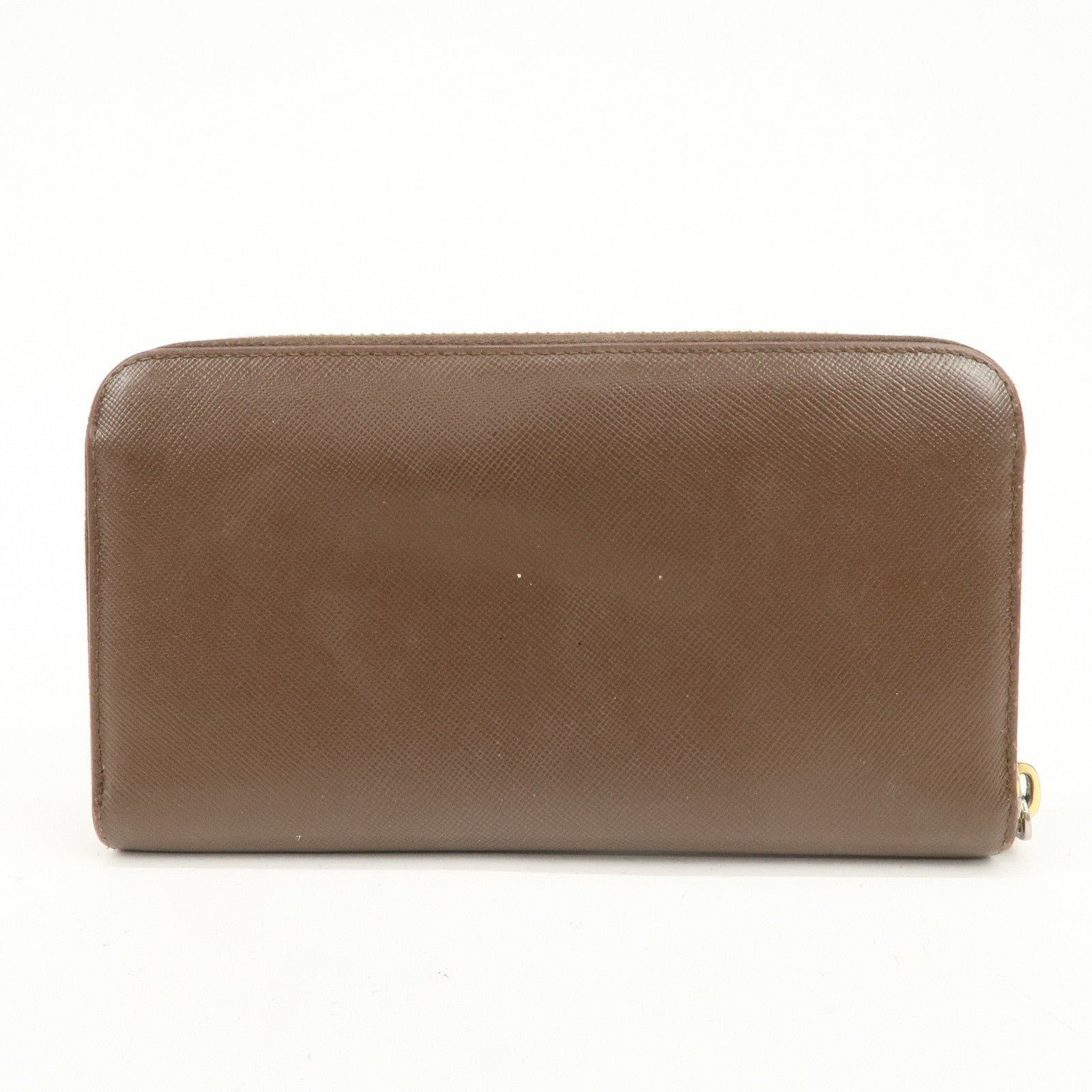 Prada Prada Saffiano Zippy Wallet Brown Size ONE SIZE - 2 Thumbnail