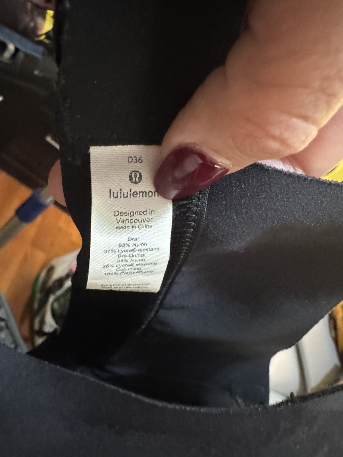 Lululemon Lululemon Sports Bra Black 36D Size ONE SIZE - 4 Thumbnail