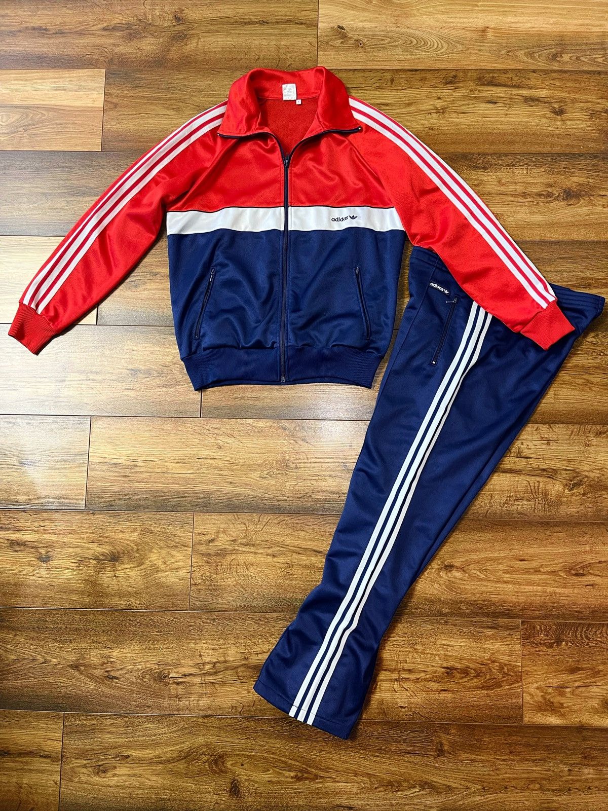 Adidas Vintage adidas Originals Tracksuit Red Made in West Germany Size US M / EU 48-50 / 2 - 1 Thumbnail