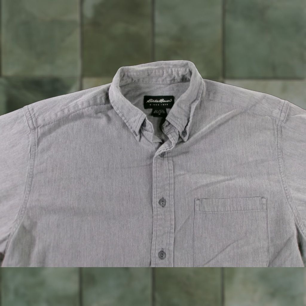 Eddie Bauer Eddie Bauer Button-Up Shirt Men Medium Gray Heavyweight Flannel Work Casual Outdoor Size US M / EU 48-50 / 2 - 1 Thumbnail