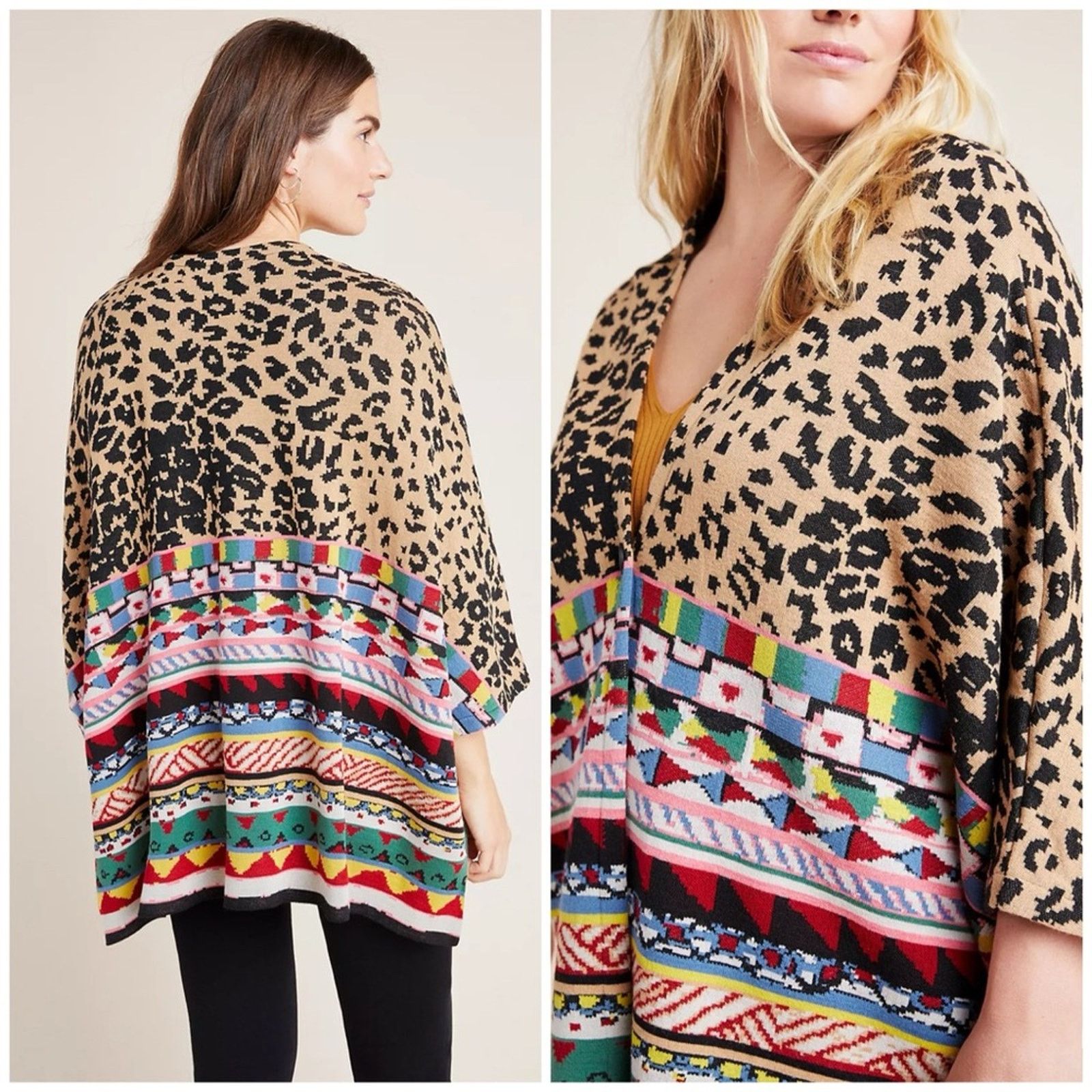 Anthropologie Anthropologie Aldo Martins Annistyn Knit Kimono Cardigan 3X Size 3XL / US 20-22 - 9 Thumbnail