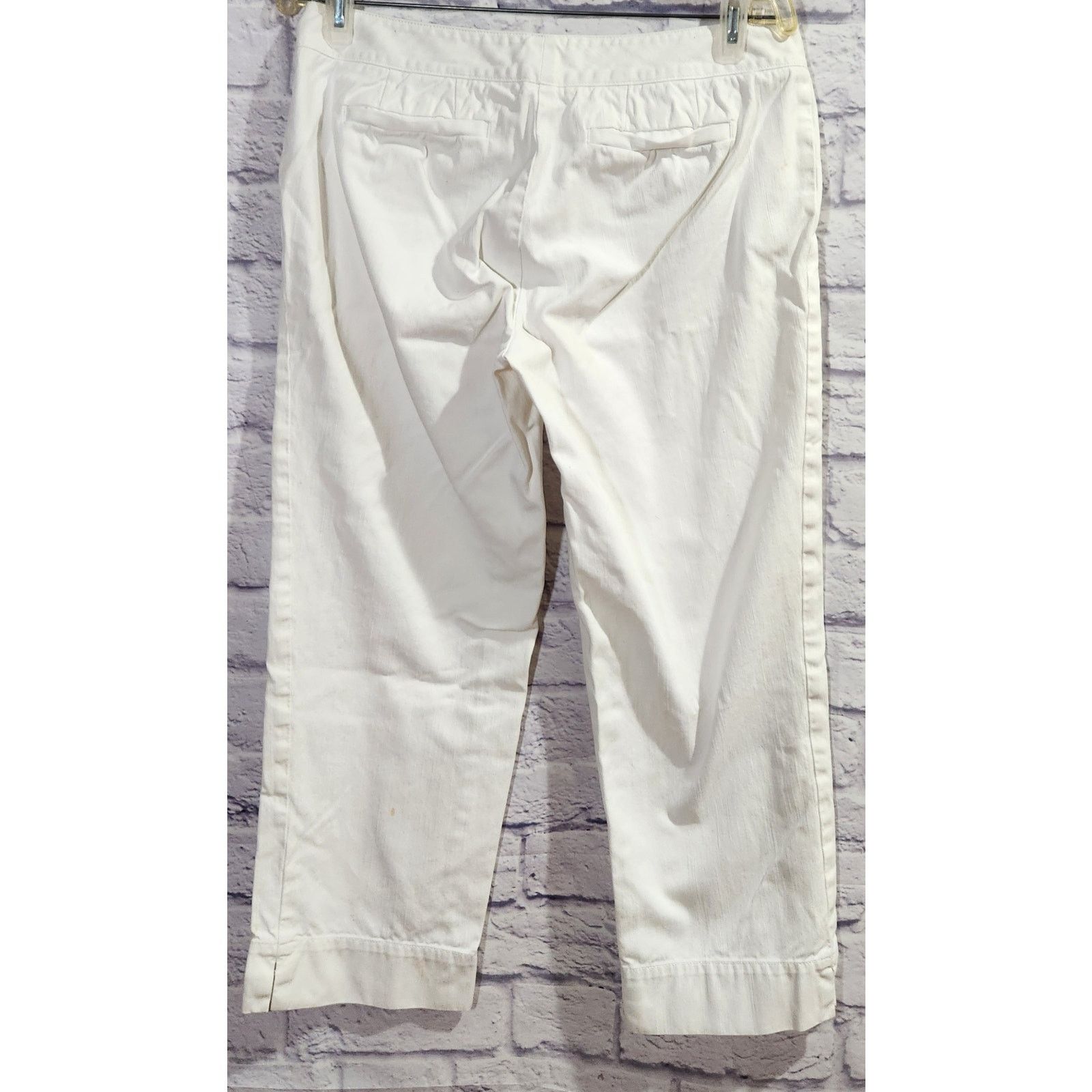 Other CAbi White Flat Front Ankle Length Jeans 8 Lightweight Size 30" / US 8 / IT 44 - 3 Thumbnail