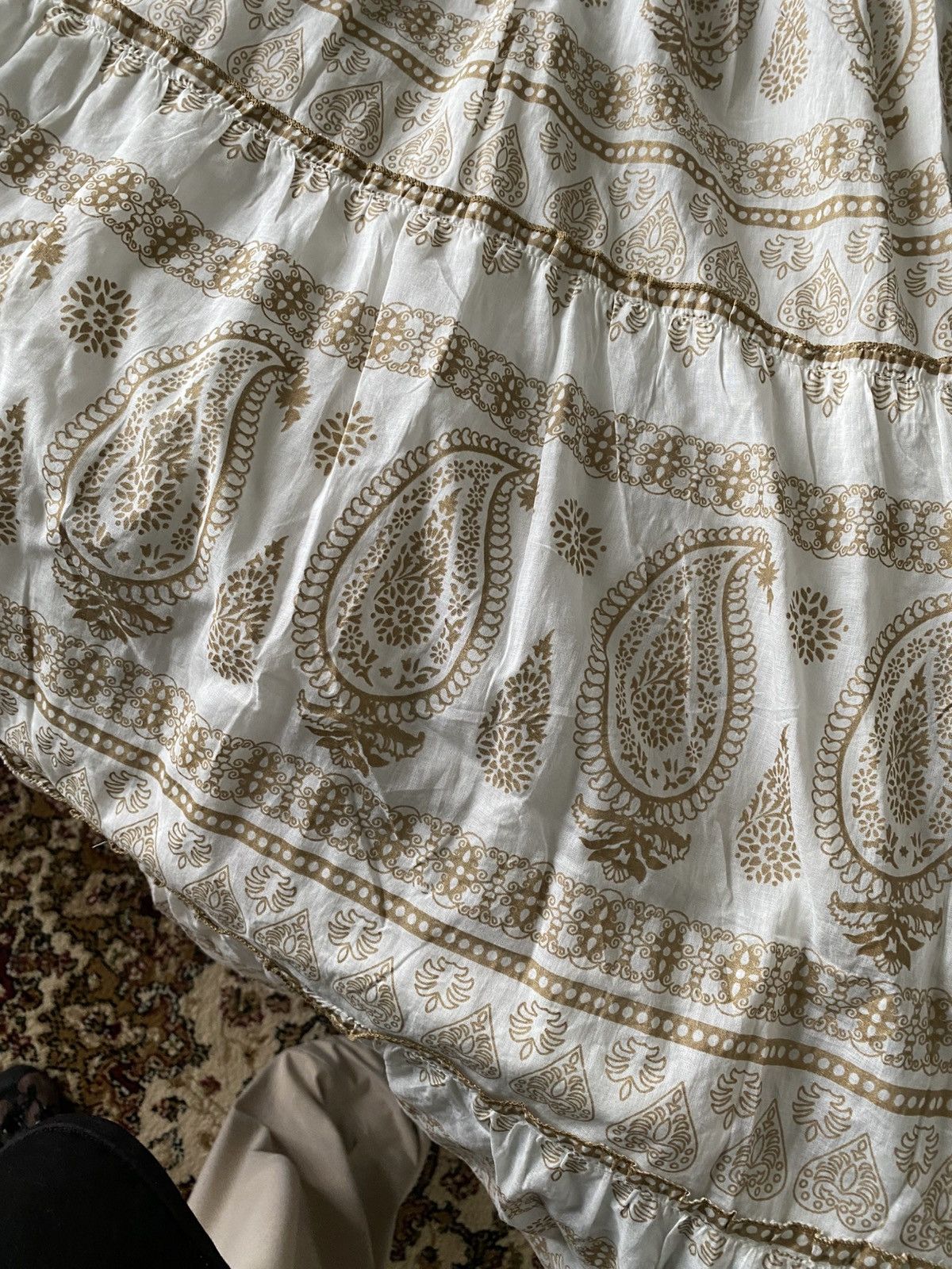 Other Me 2 Magic Women's White Gold Lace Sleeveless Maxi Dress XL Size XL / US 12-14 / IT 48-50 - 8 Thumbnail