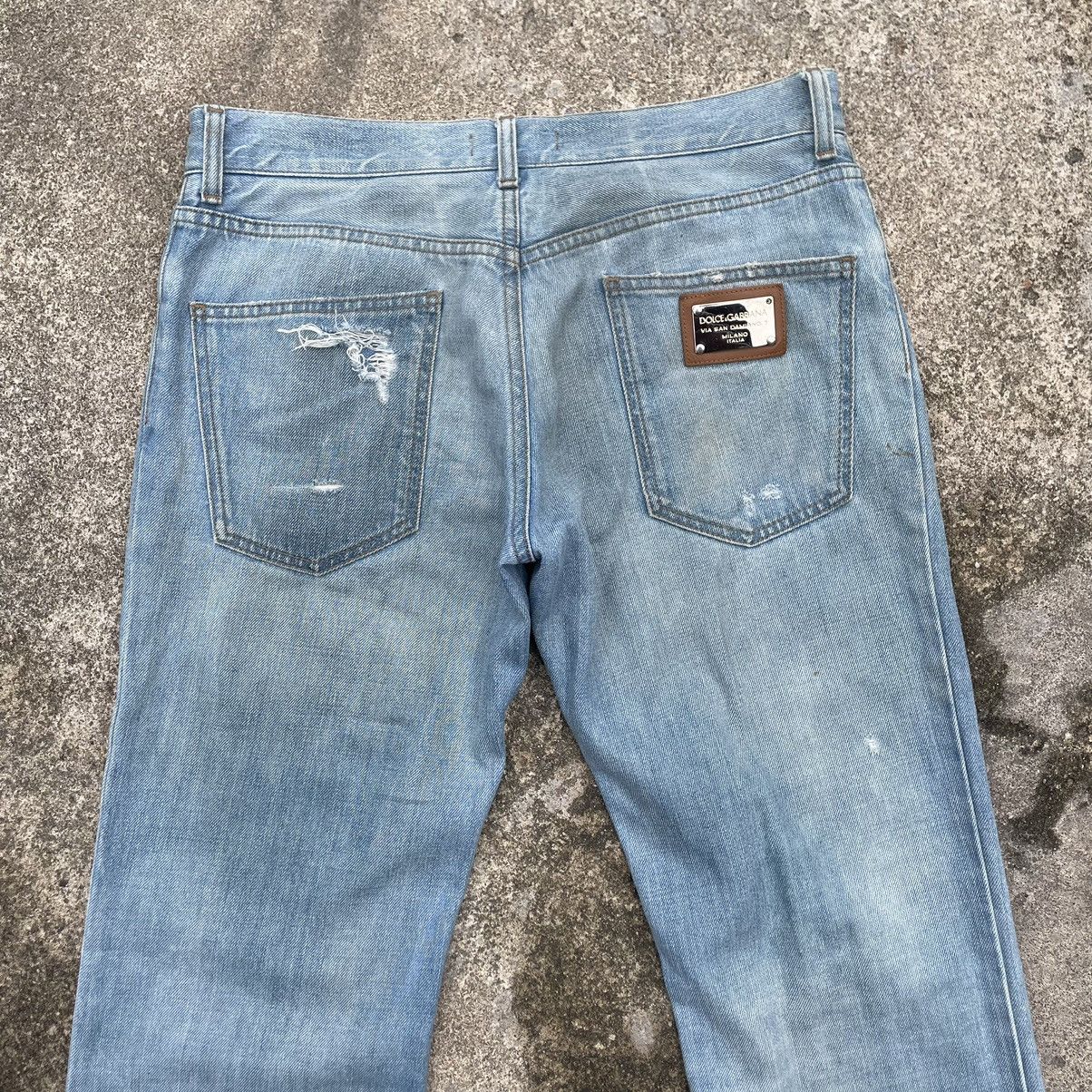 Dolce & Gabbana 🔥Trash🔥🇮🇹Dolce & Gabbana Stone Washed Rips Distress Jeans Size US 33 - 5 Thumbnail