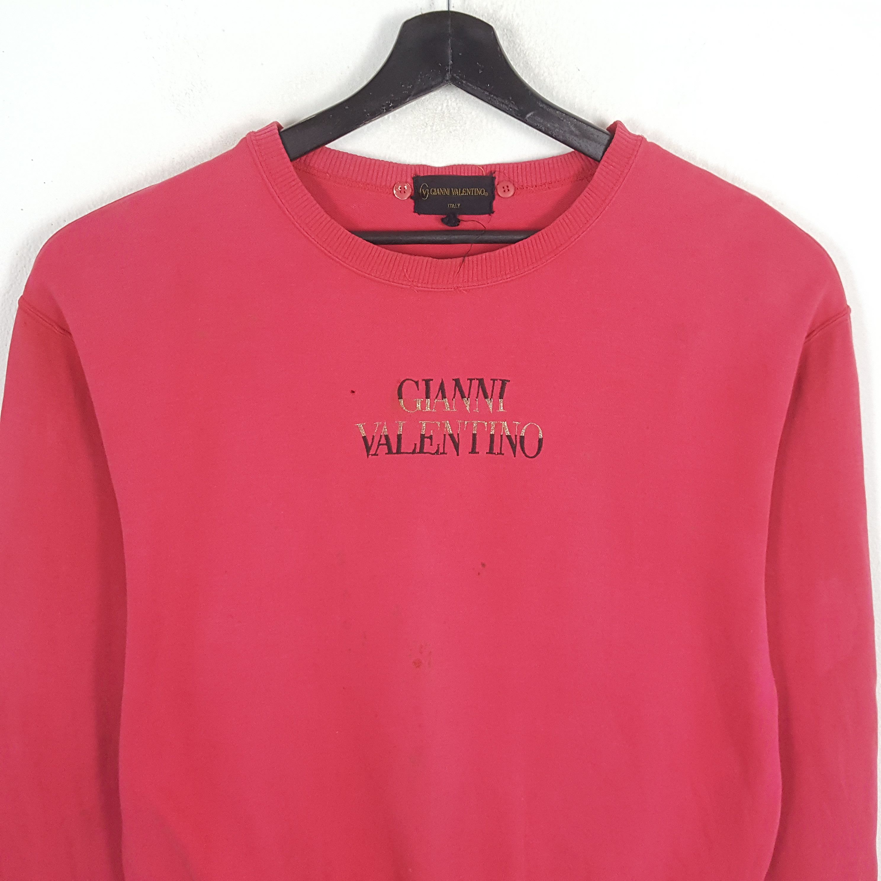 Valentino × Vintage GIANNI VALENTINO Spellout Design Sweatshirt Size US S / EU 44-46 / 1 - 2 Thumbnail
