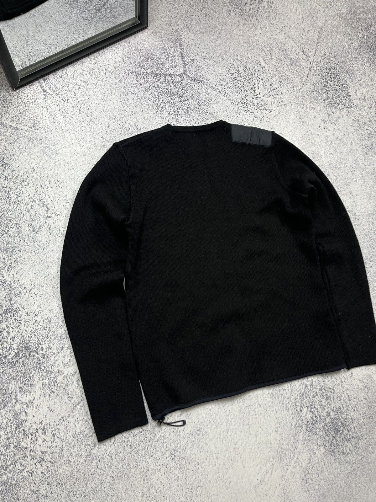 Prada Vintage Archive Prada Nylon Detail Wool Red Tab Knit Sweater Size US M / EU 48-50 / 2 - 12 Thumbnail