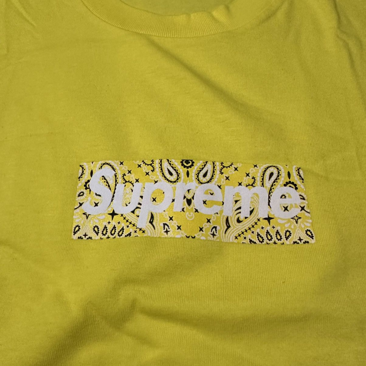 Supreme Supreme Bandana Box Logo Tee Yellow Size US L / EU 52-54 / 3 - 2 Thumbnail