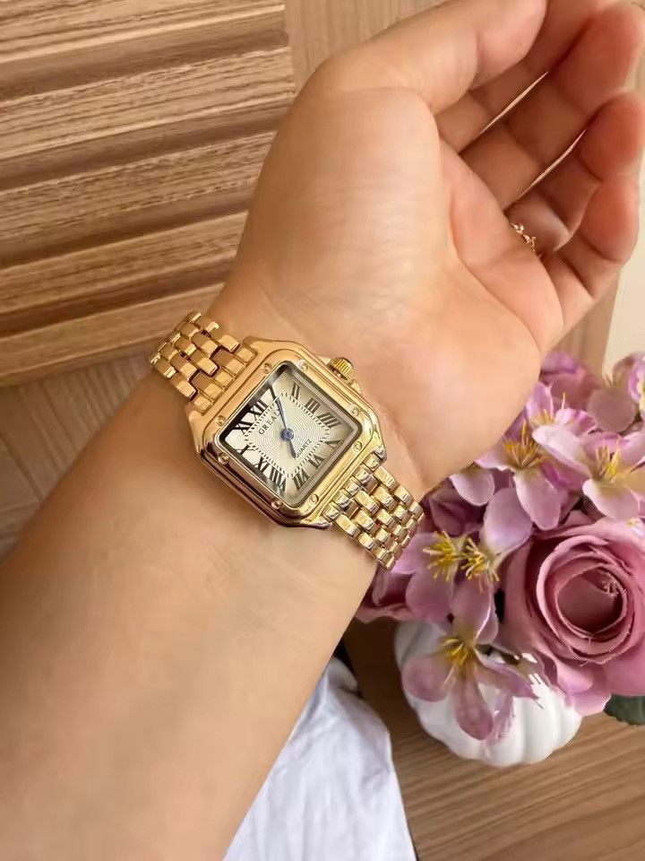 Japanese Brand Vintage 90s black dial luxury style quartz silver watch Size ONE SIZE - 1 Thumbnail