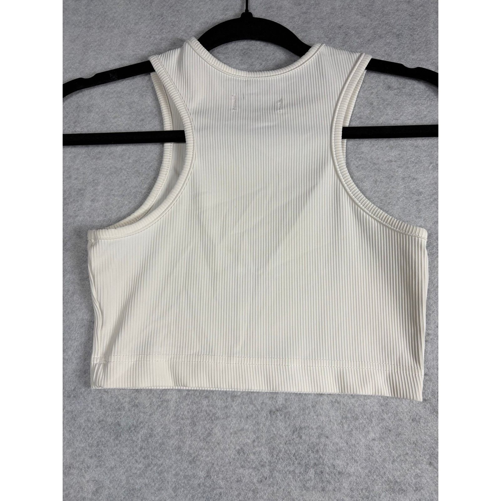 Other Edikted White Ribbed Crop Tank Fitted Basic Size Small 417 Size S / US 4 / IT 40 - 3 Thumbnail