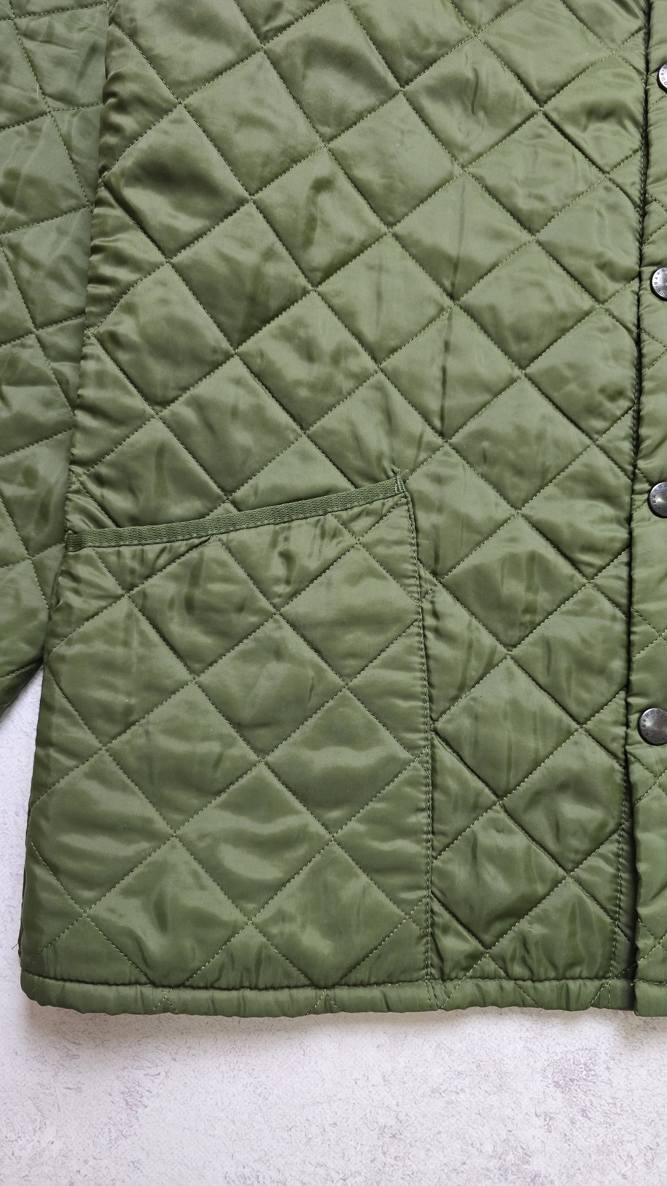 Barbour Liddesdale Quilted Jacket Olive Corduroy Collar Heritage Size US L / EU 52-54 / 3 - 12 Thumbnail