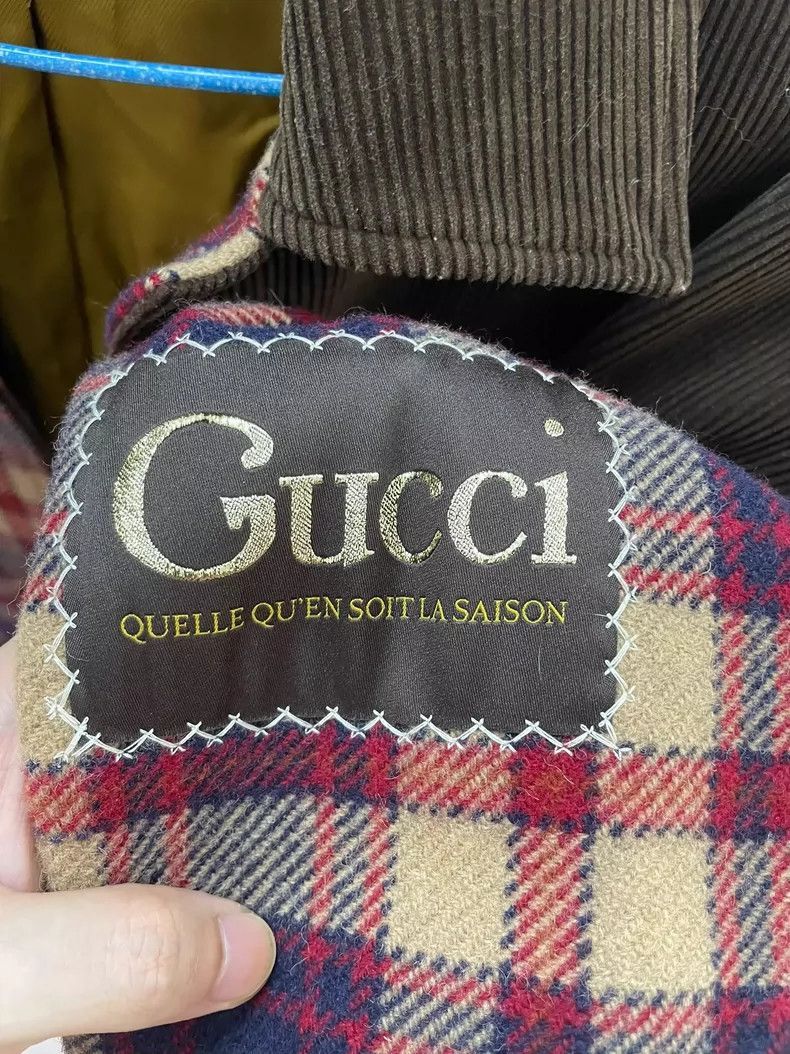 Gucci Gucci Plaid Wool Jacket with Logo-2505 Size US L / EU 52-54 / 3 - 3 Thumbnail