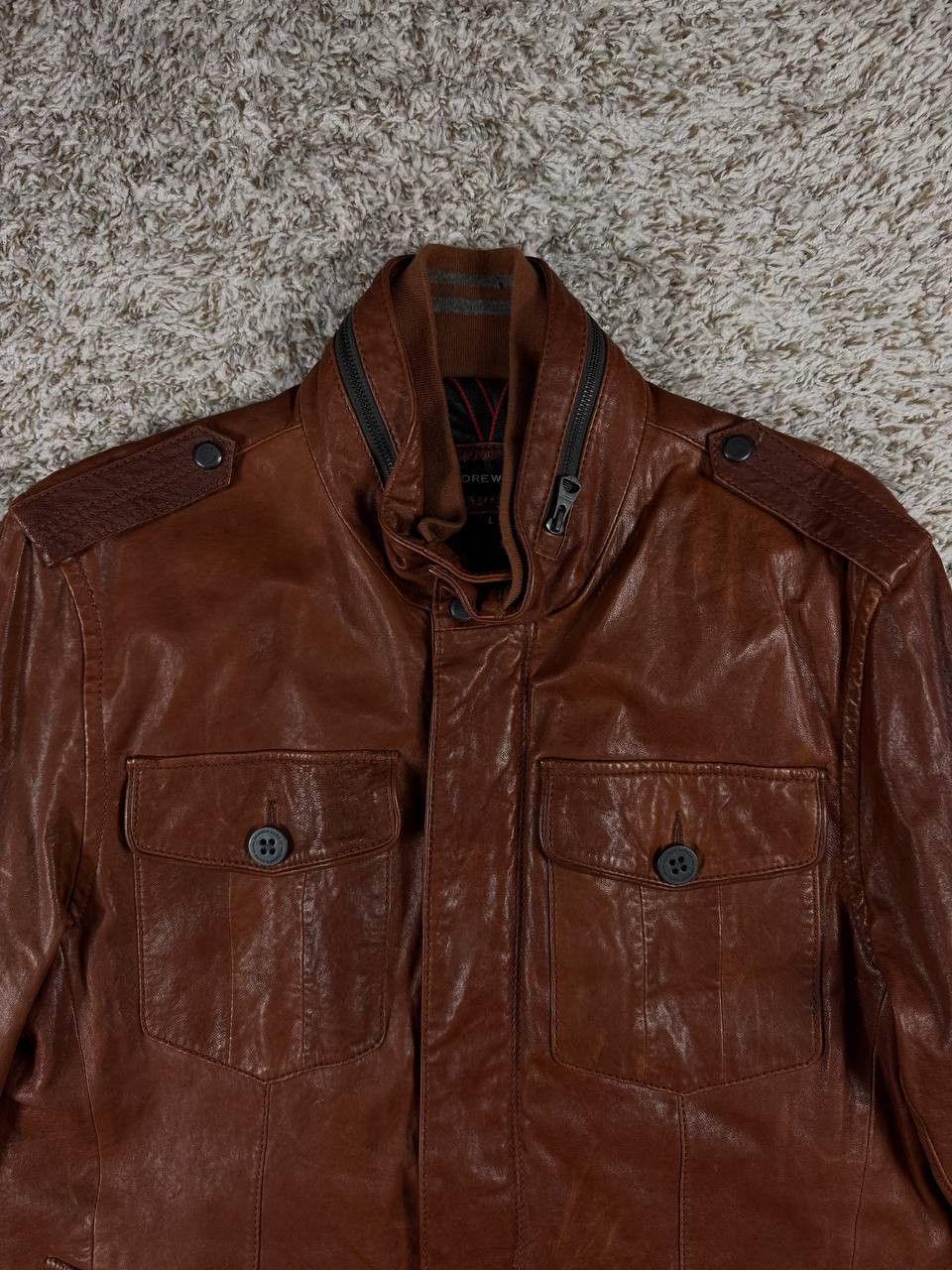 Andrew Marc Andrew Marc Leather Field Jacket Military Style Multi Pocket Size US L / EU 52-54 / 3 - 2 Thumbnail