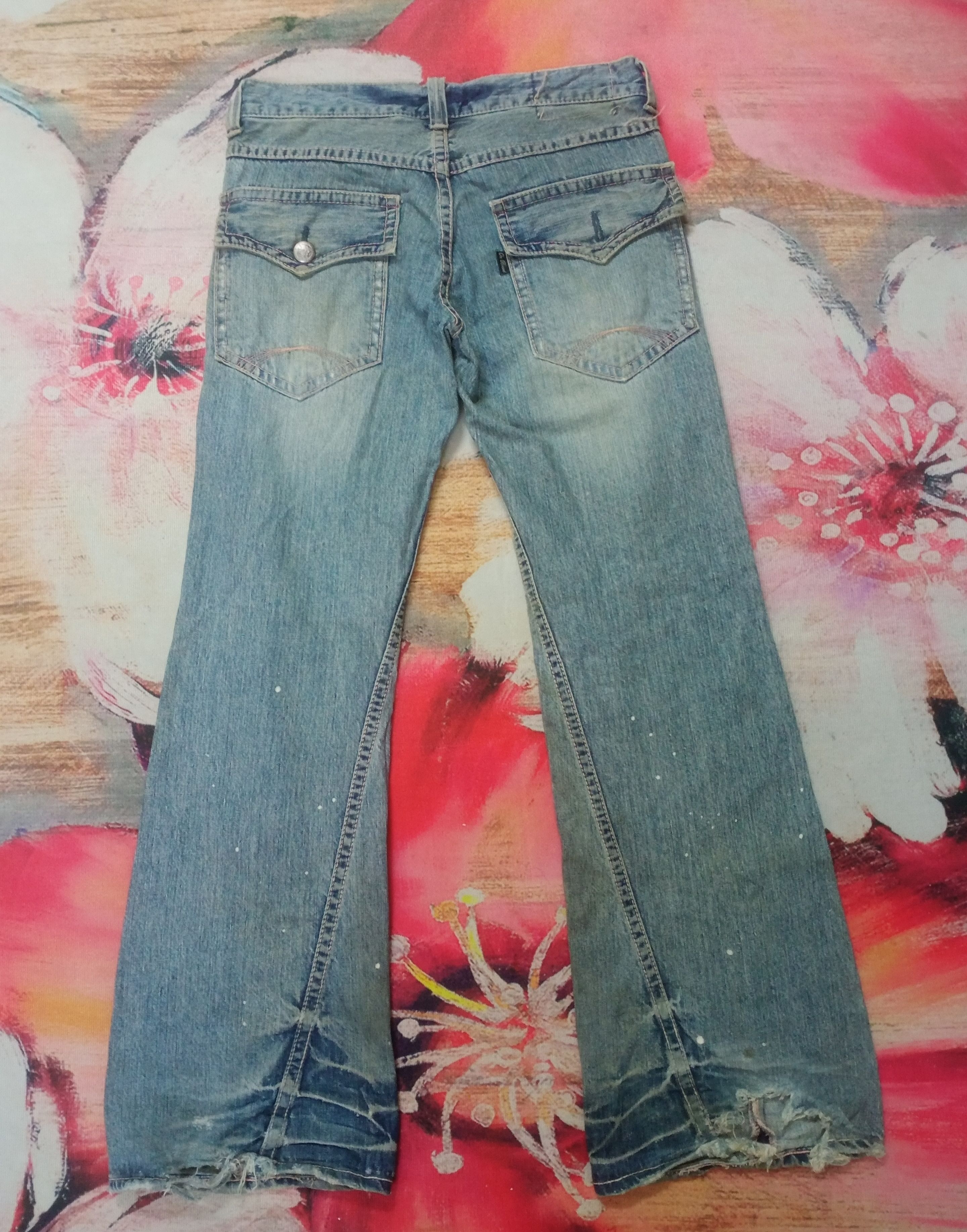 Hysteric Glamour Rare Vintage On Board Flare Distressed Jeans Size 34" / US 12 / IT 48 - 8 Thumbnail