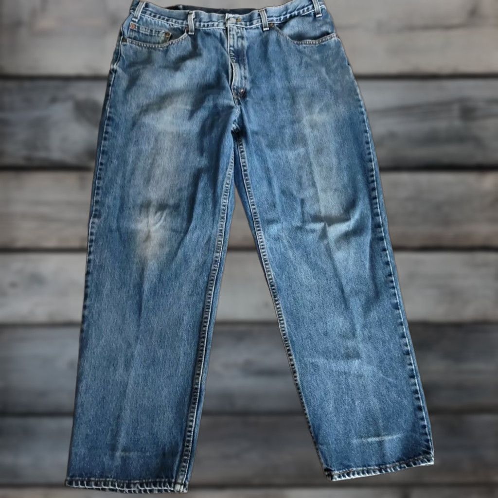 Levi's VINTAGE Levi's 550 Jeans Mens 38x30 Blue Relaxed Tapered 90s Y2K Size US 38 / EU 54 - 1 Thumbnail