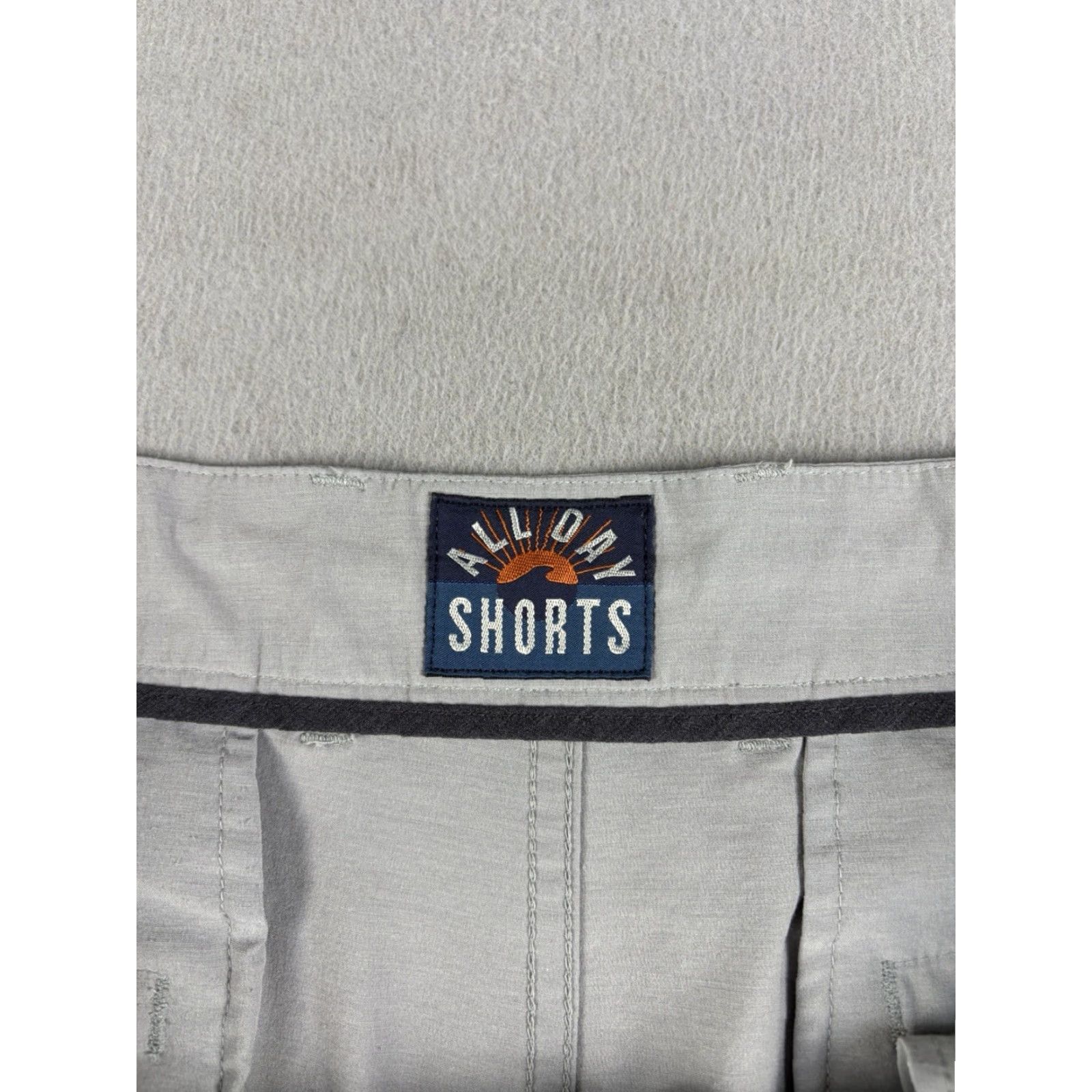 Faherty Faherty All Day Shorts Mens 40 Gray Casual Outdoor Cotton Blend Stone Chino Lightweight Pockets Stretch Regular Size US 40 / EU 56 - 4 Thumbnail